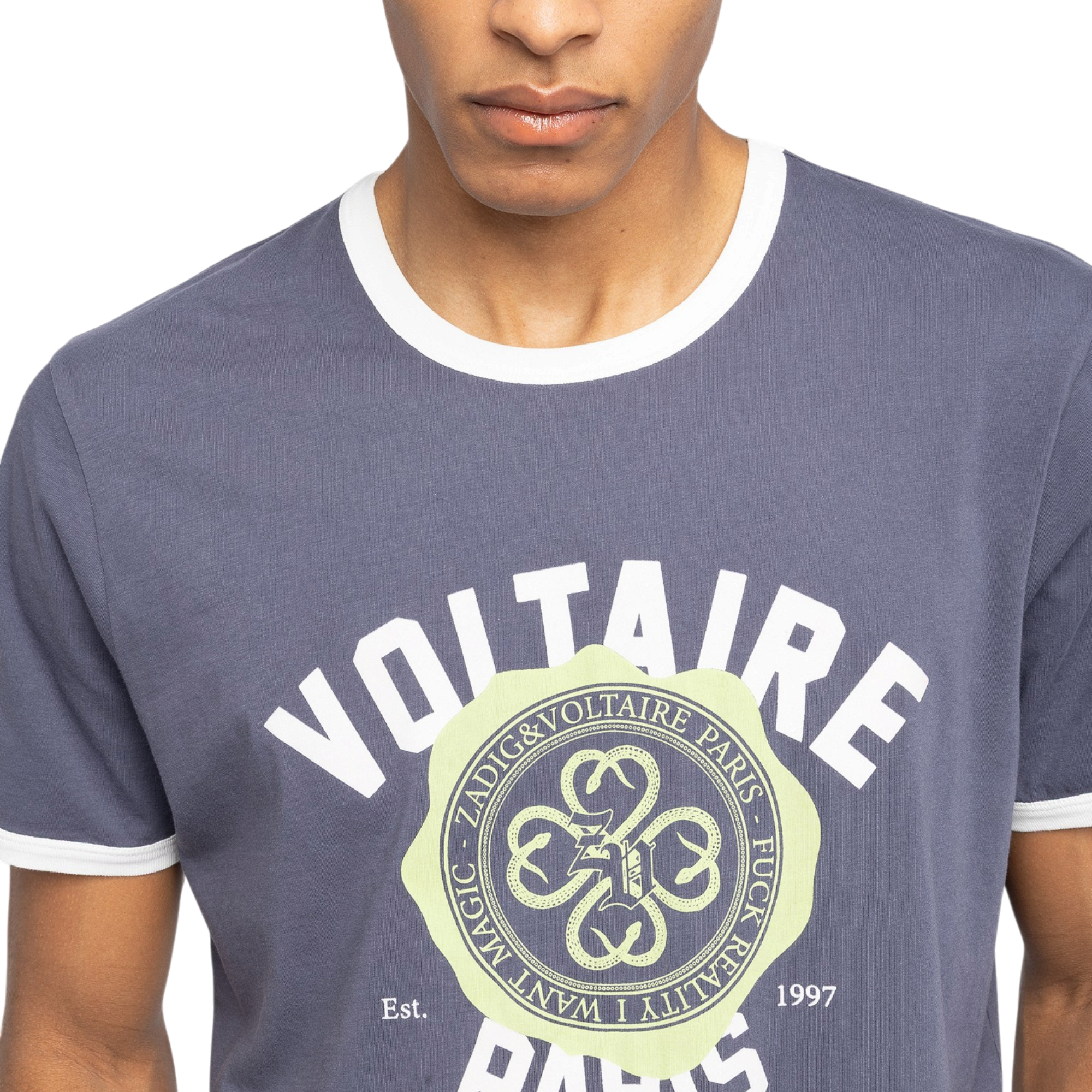 Woody Blason Graphic Cotton T-Shirt - Storm Blue