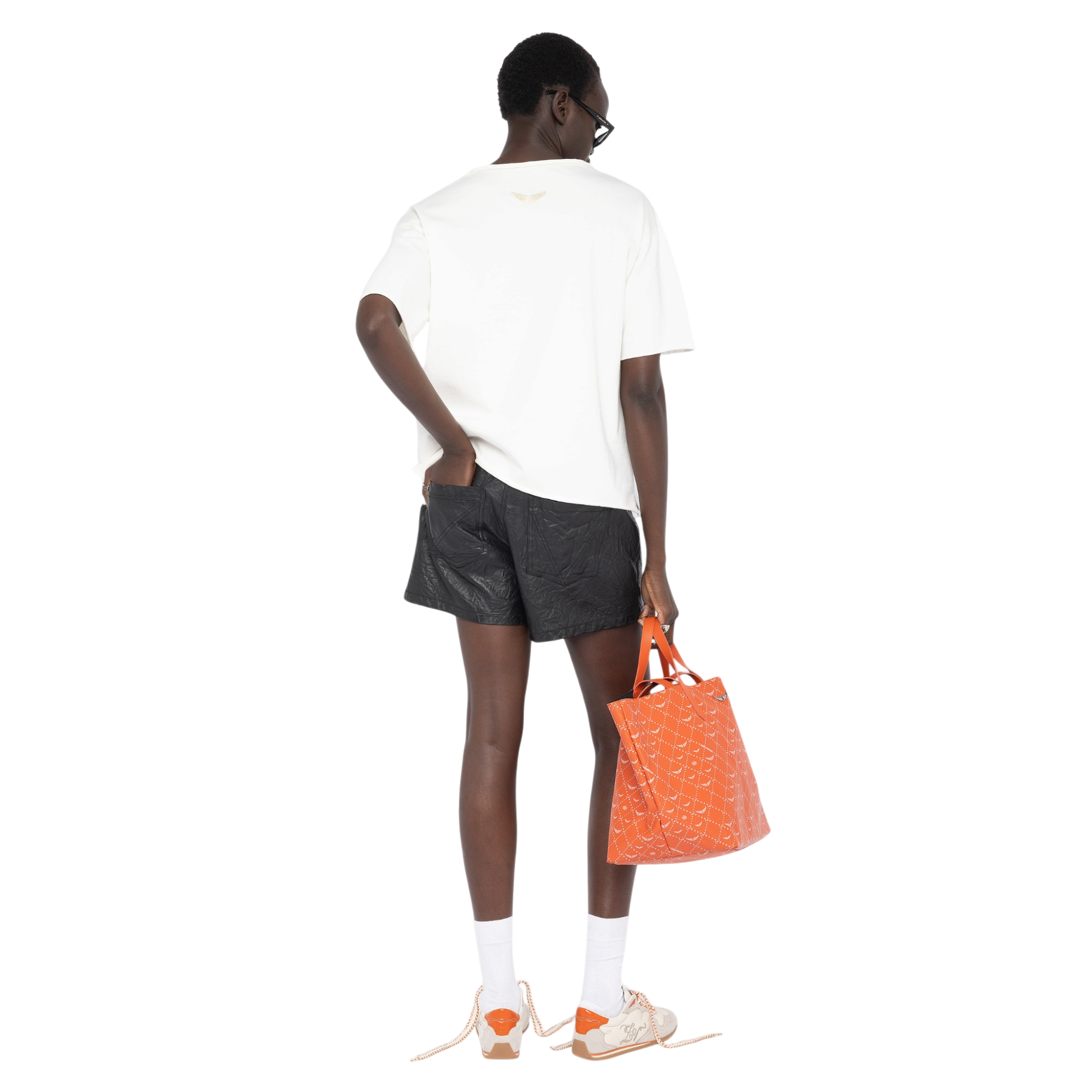Meg Cotton V-Neck T-Shirt - Judo White