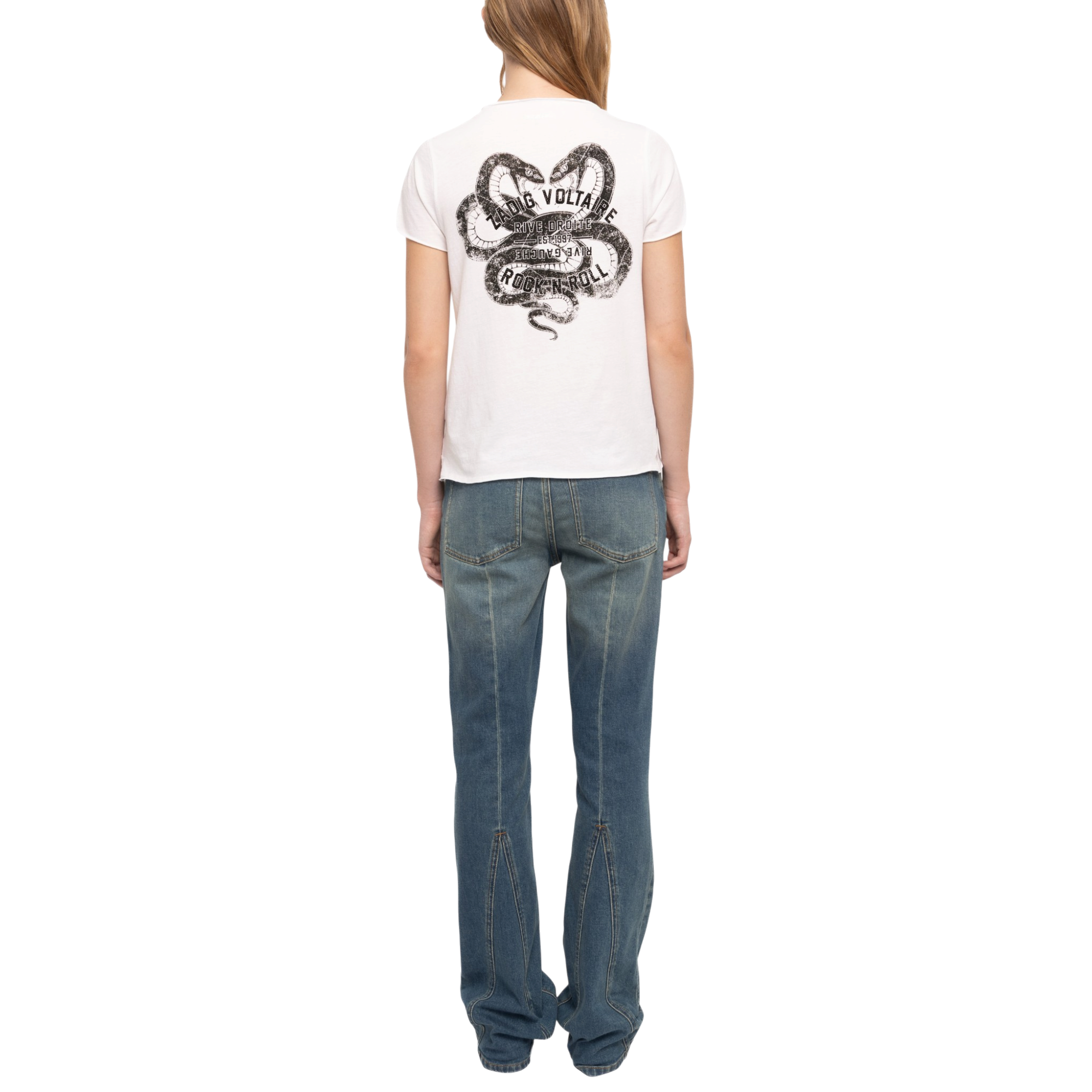 Tunisien Cotton Henley T-Shirt - White