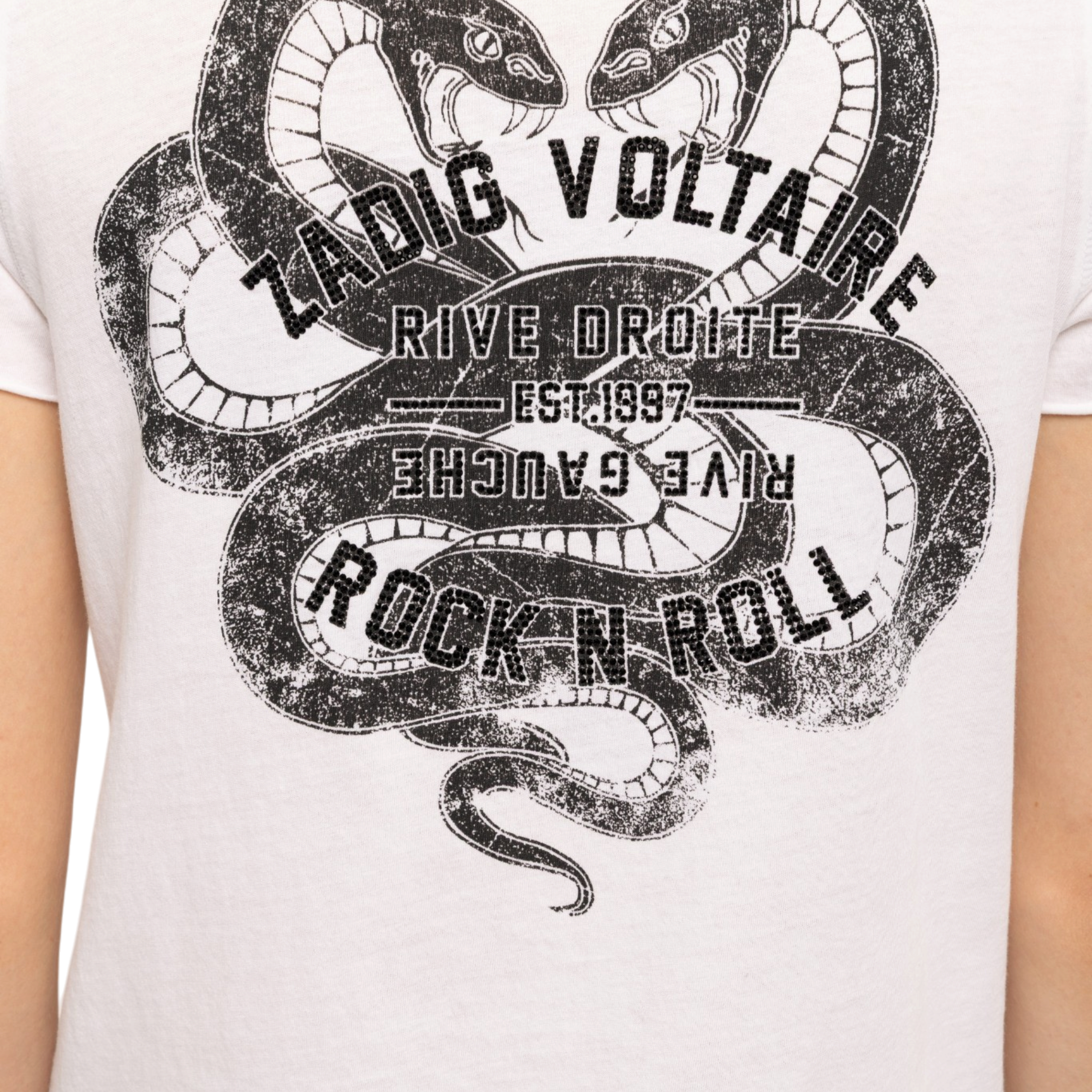 Tunisien Cotton Henley T-Shirt - White