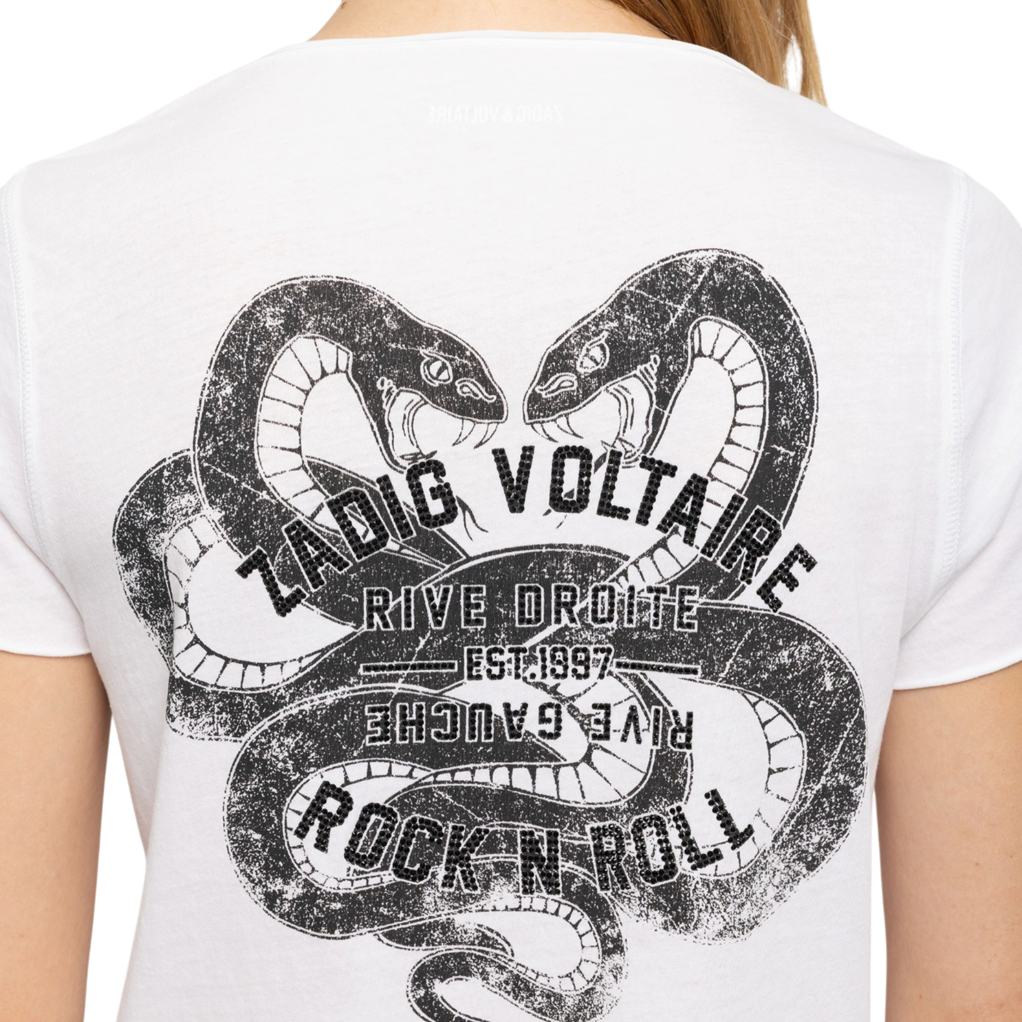 Tunisien Cotton Henley T-Shirt - White