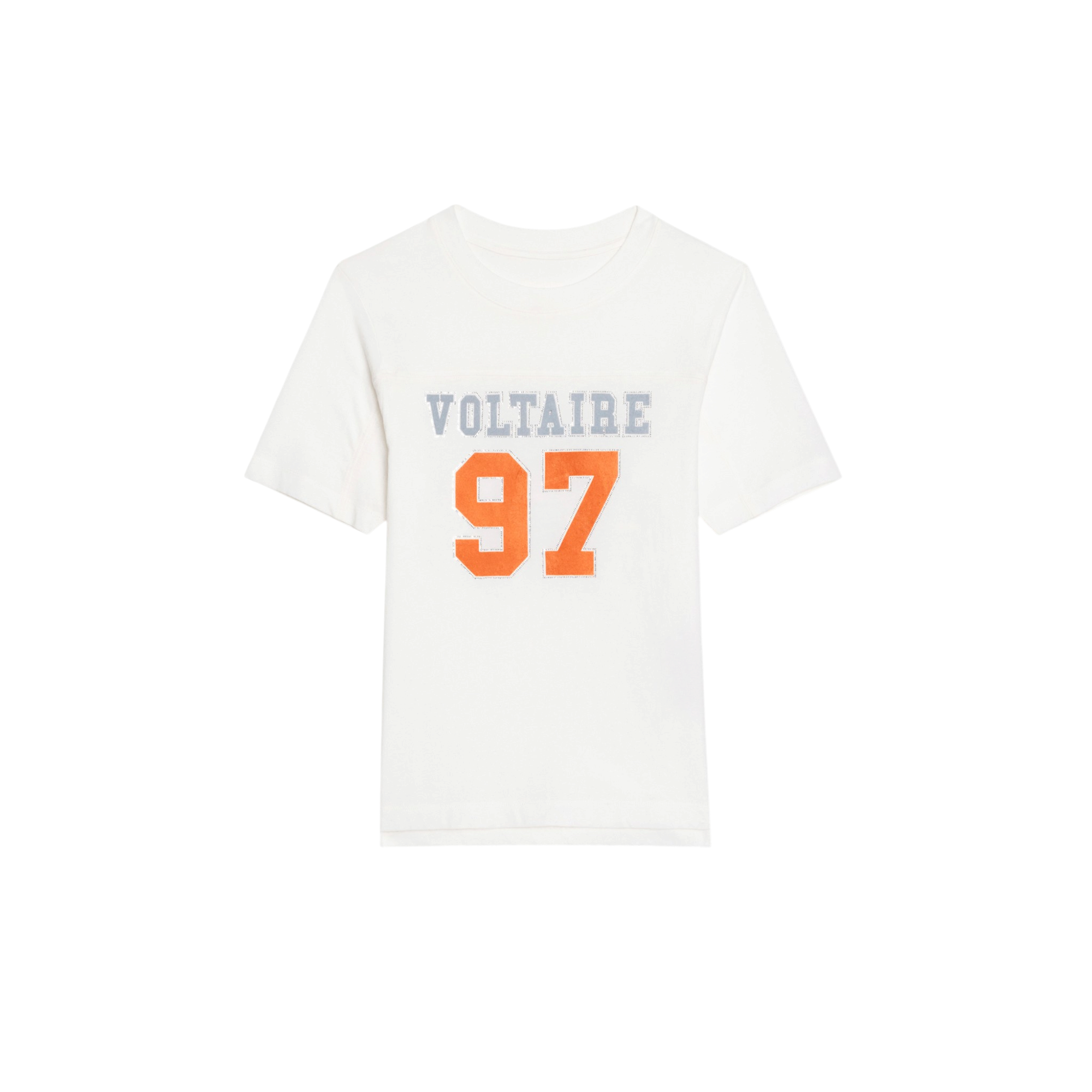 Boo Voltaire 97 Rhinestone Cotton T-Shirt - Judo White