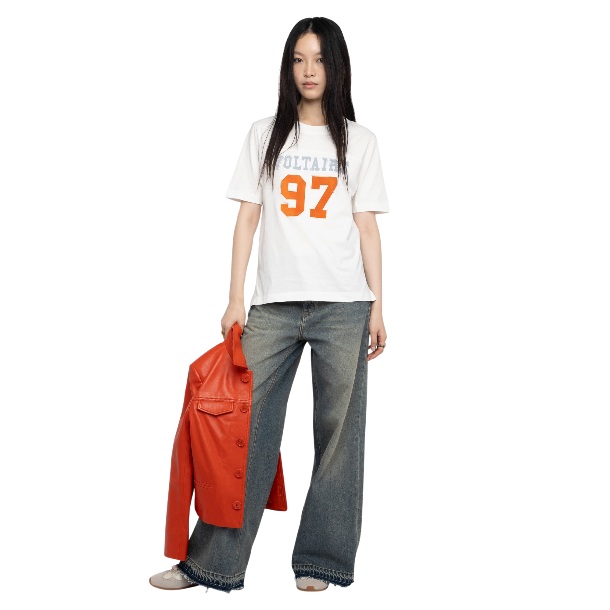 Boo Voltaire 97 Rhinestone Cotton T-Shirt - Judo White