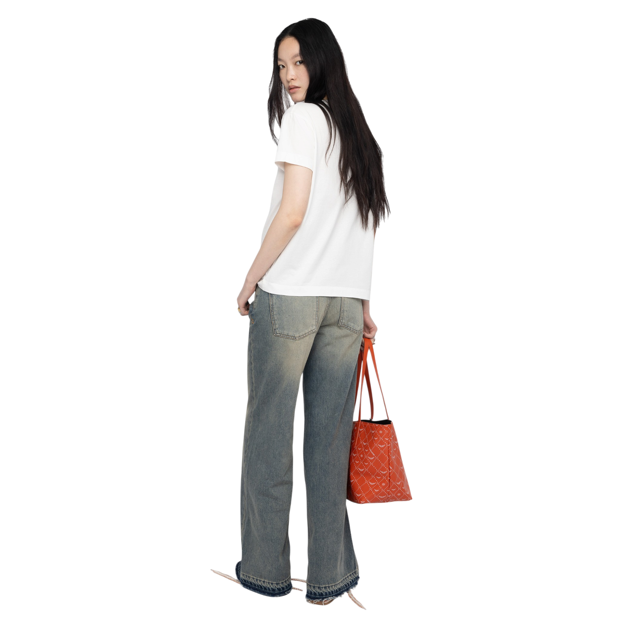 Suzan Pleated Wing-Brooch Cotton T-Shirt - Judo White