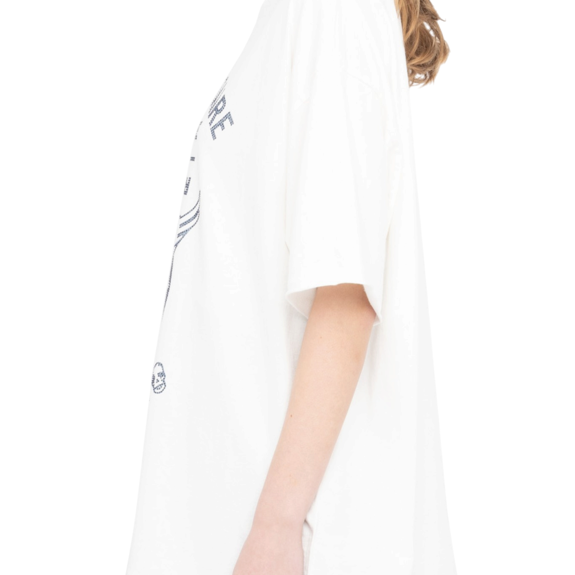 Berry Peace Crest Rhinestone Cotton T-Shirt - Judo White