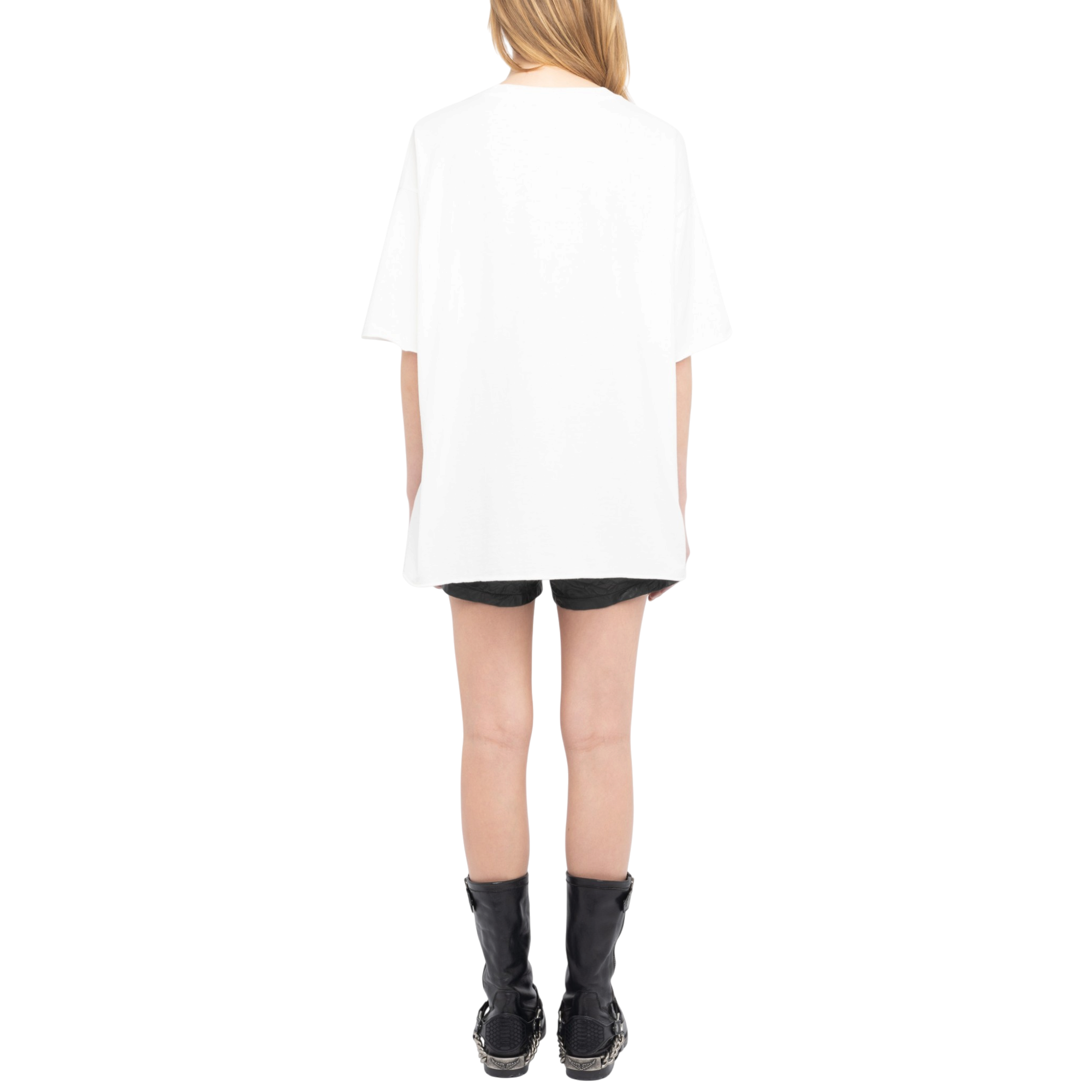 Berry Peace Crest Rhinestone Cotton T-Shirt - Judo White