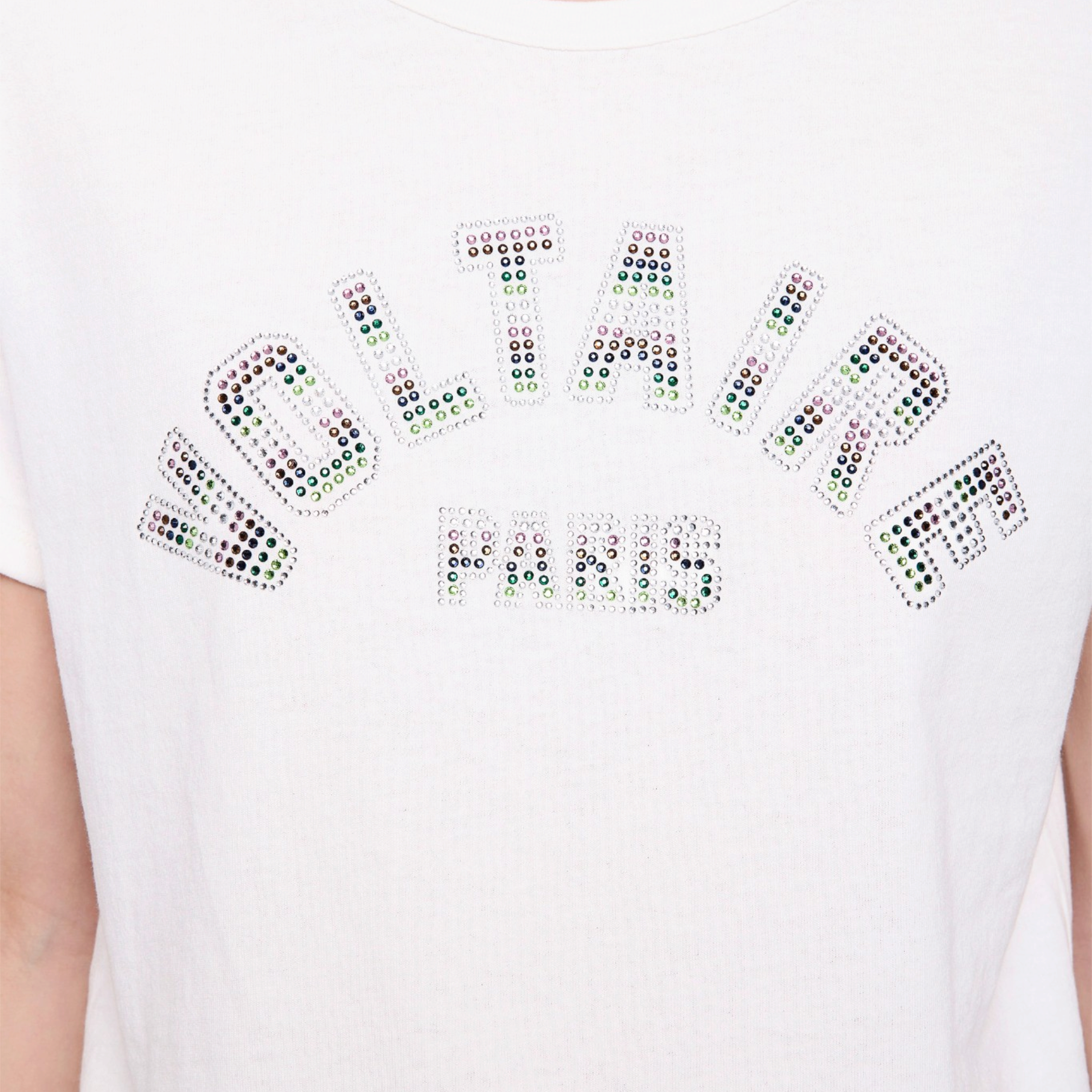Alys Voltaire Paris Rhinestone Cotton T-Shirt - Judo White