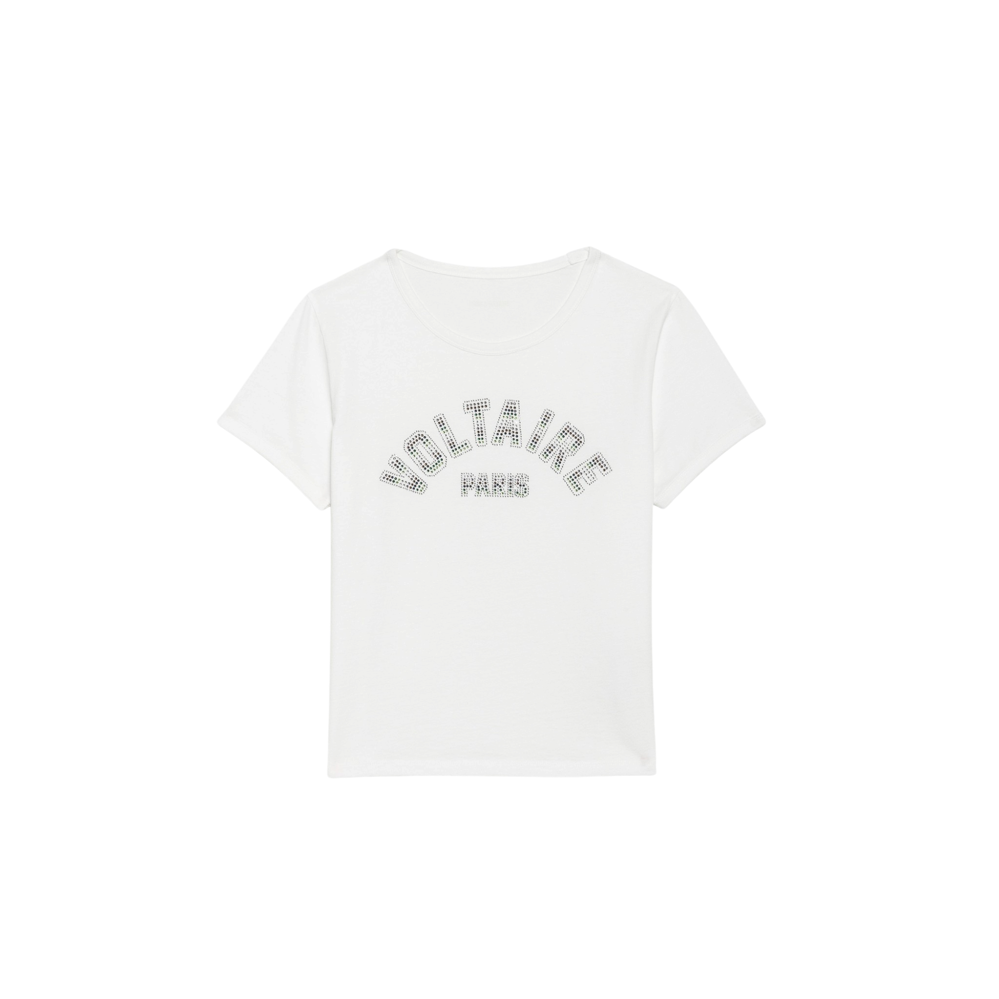 Alys Voltaire Paris Rhinestone Cotton T-Shirt - Judo White