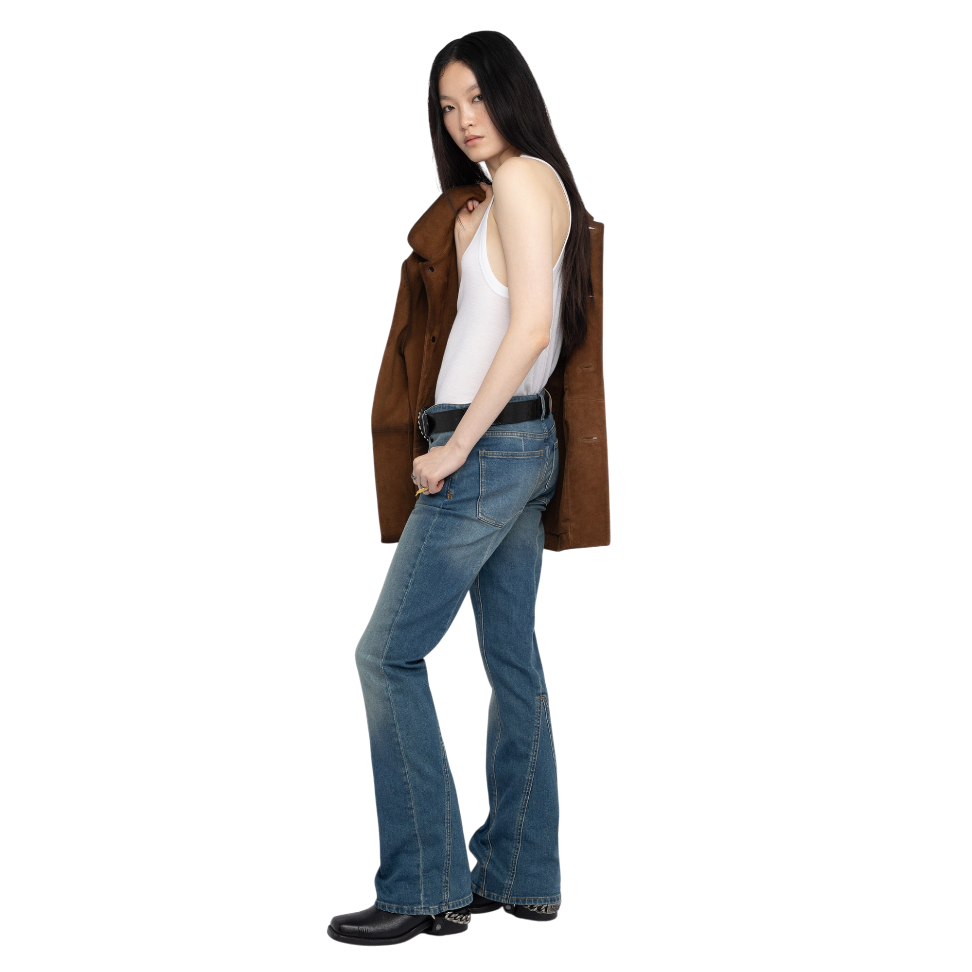 Bianca Lightweight Ribbed Modal Tank Top - White