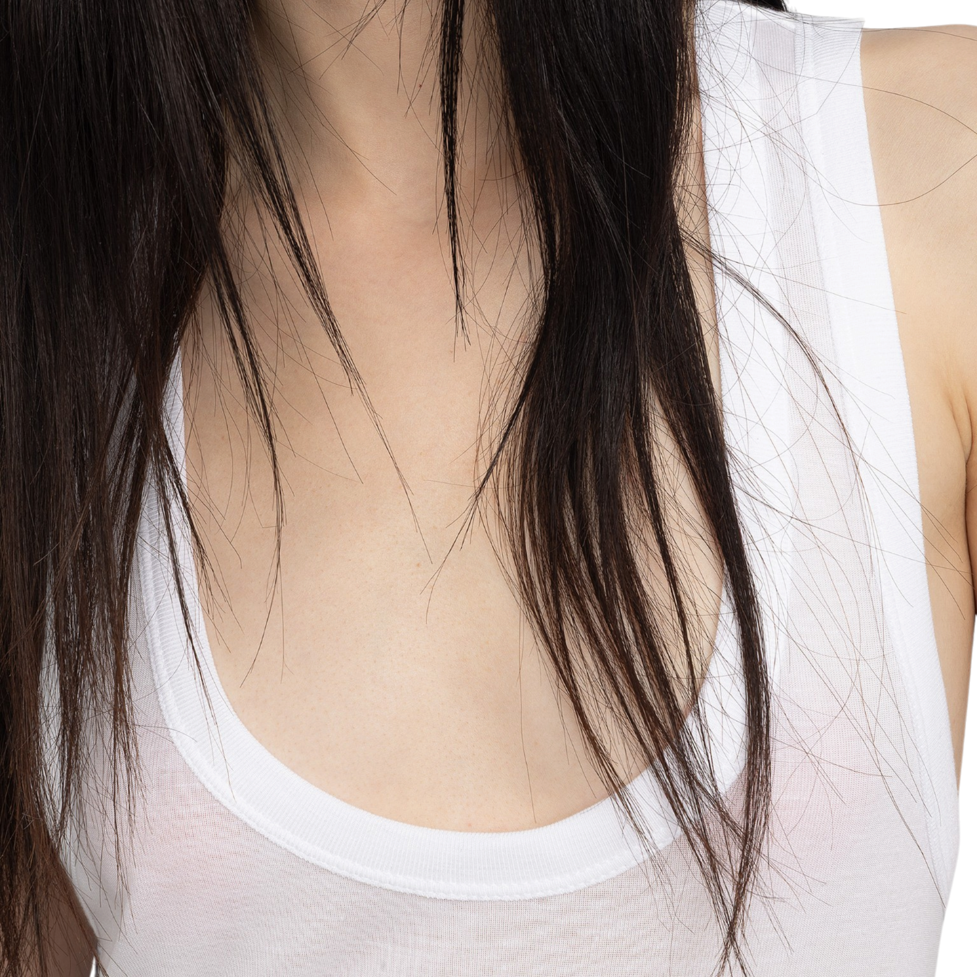 Bianca Lightweight Ribbed Modal Tank Top - White