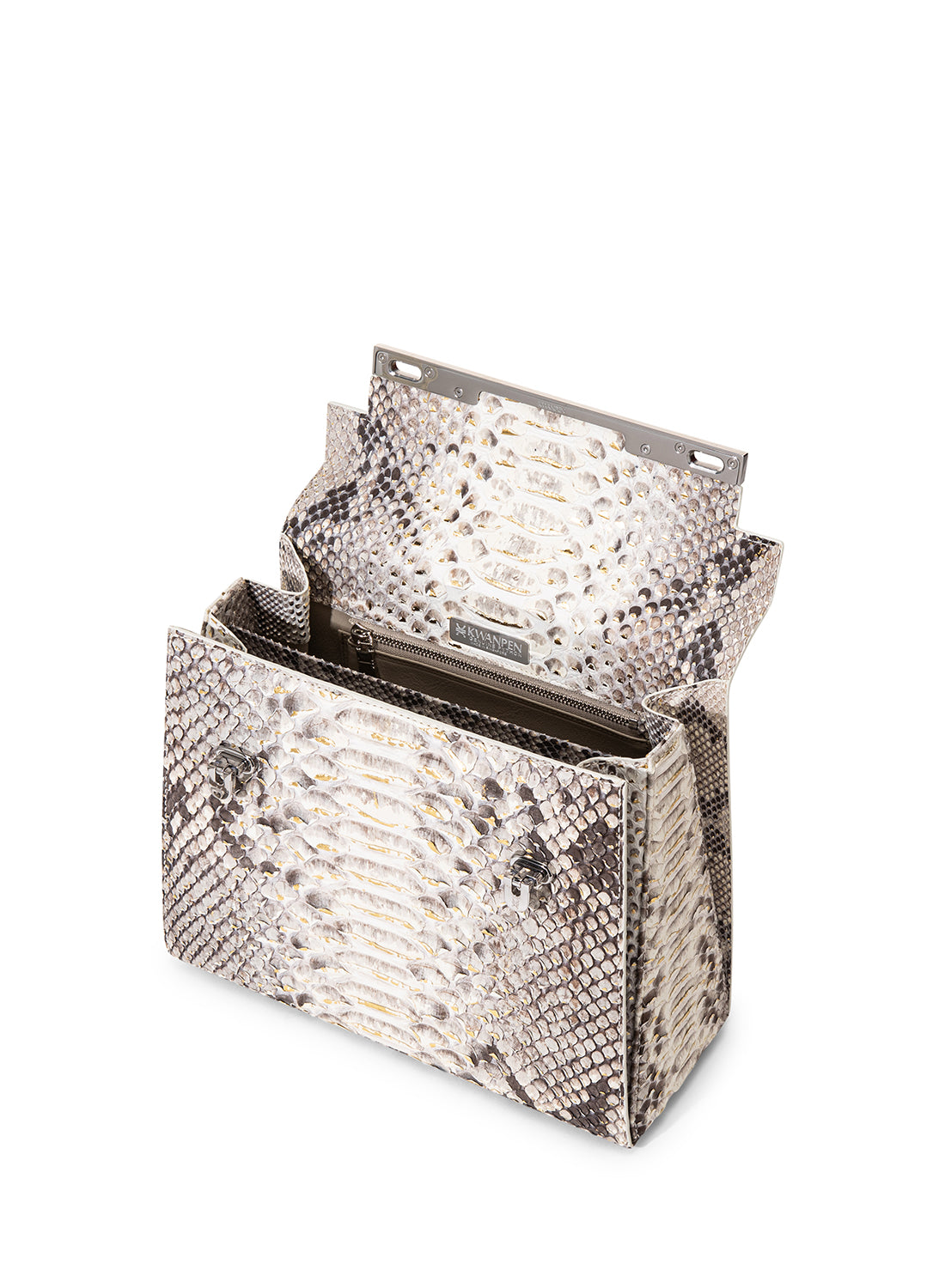 Orchidea Oro Raffles 1819 Crocodile Leather Handbag