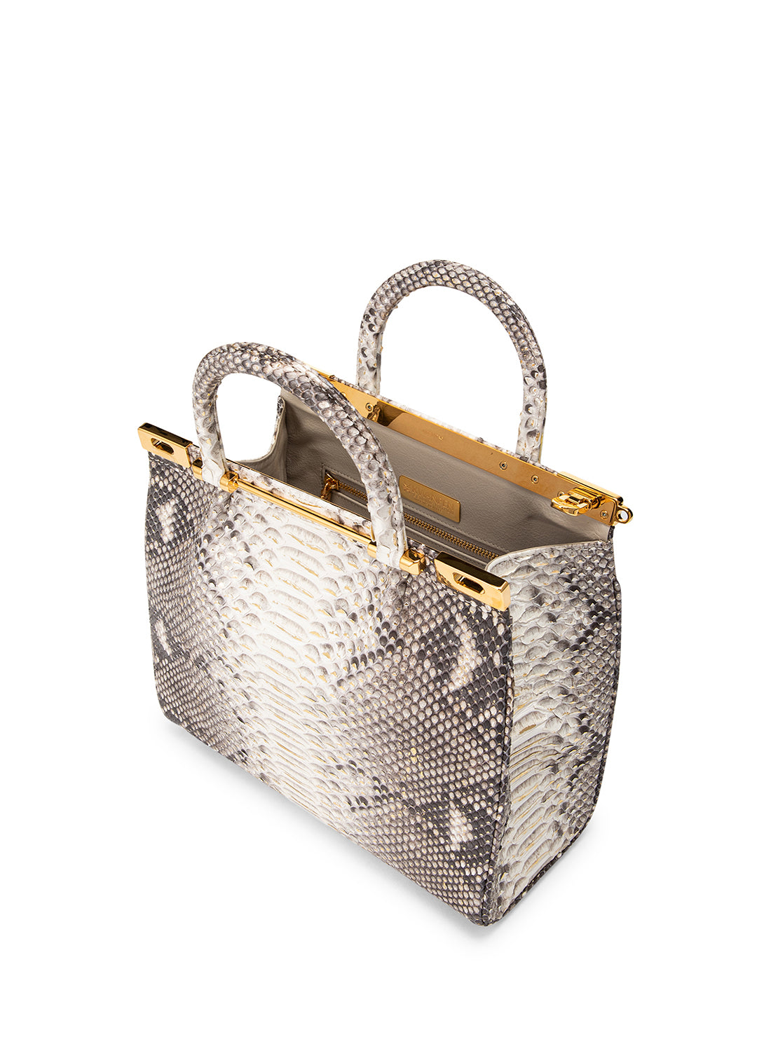 Orchidea Oro Raffles Classic Crocodile Leather Handbag