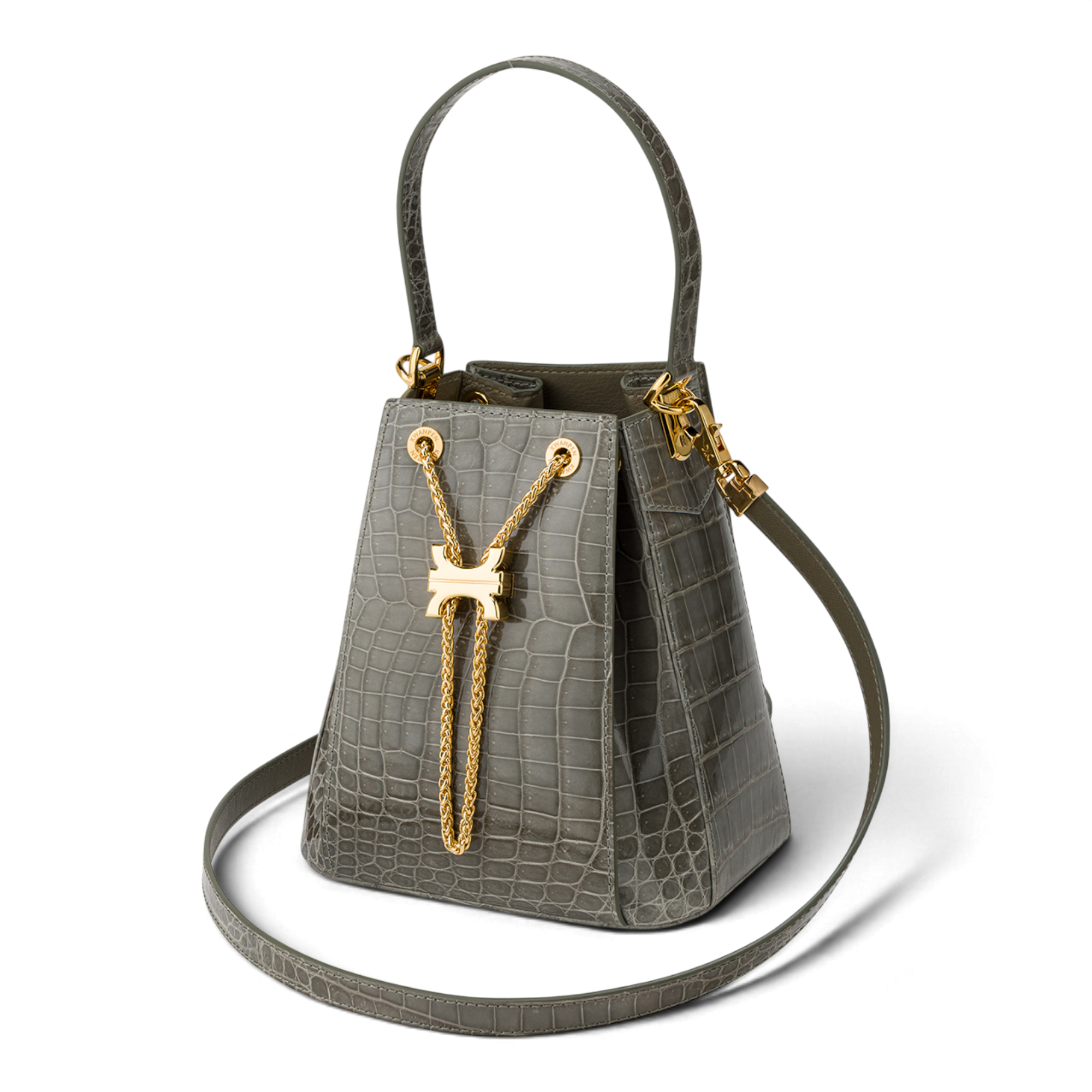 Crest Link Origami Bucket Bag