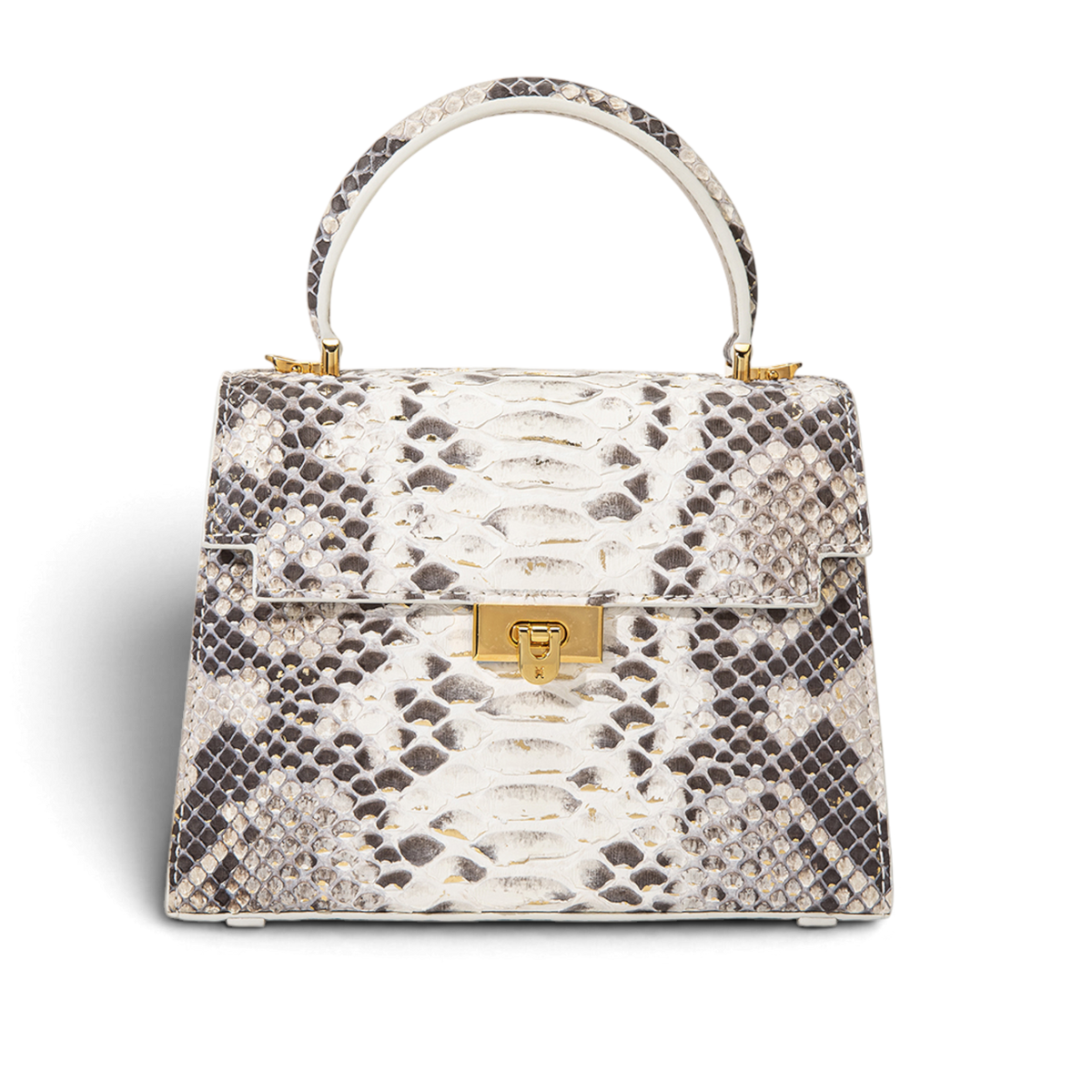 Orchidea Oro Leather Top Handle Bag