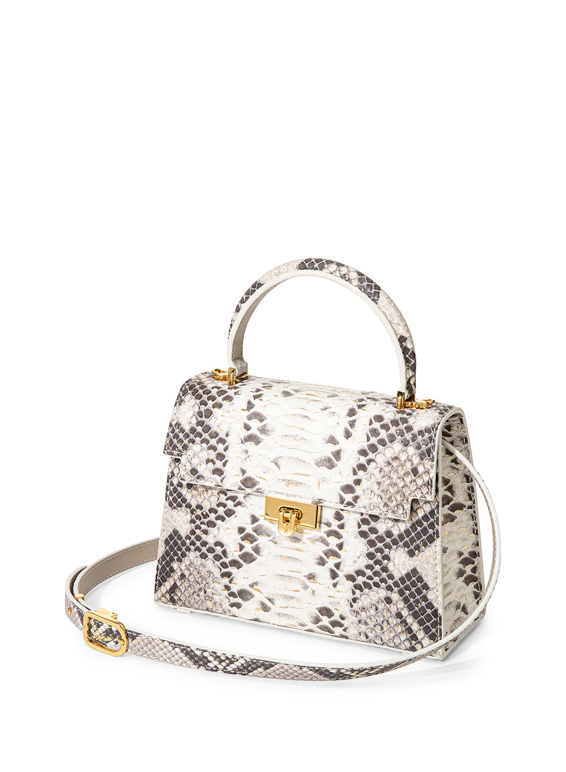 Orchidea Oro Crocodile Leather Top Handle Bag