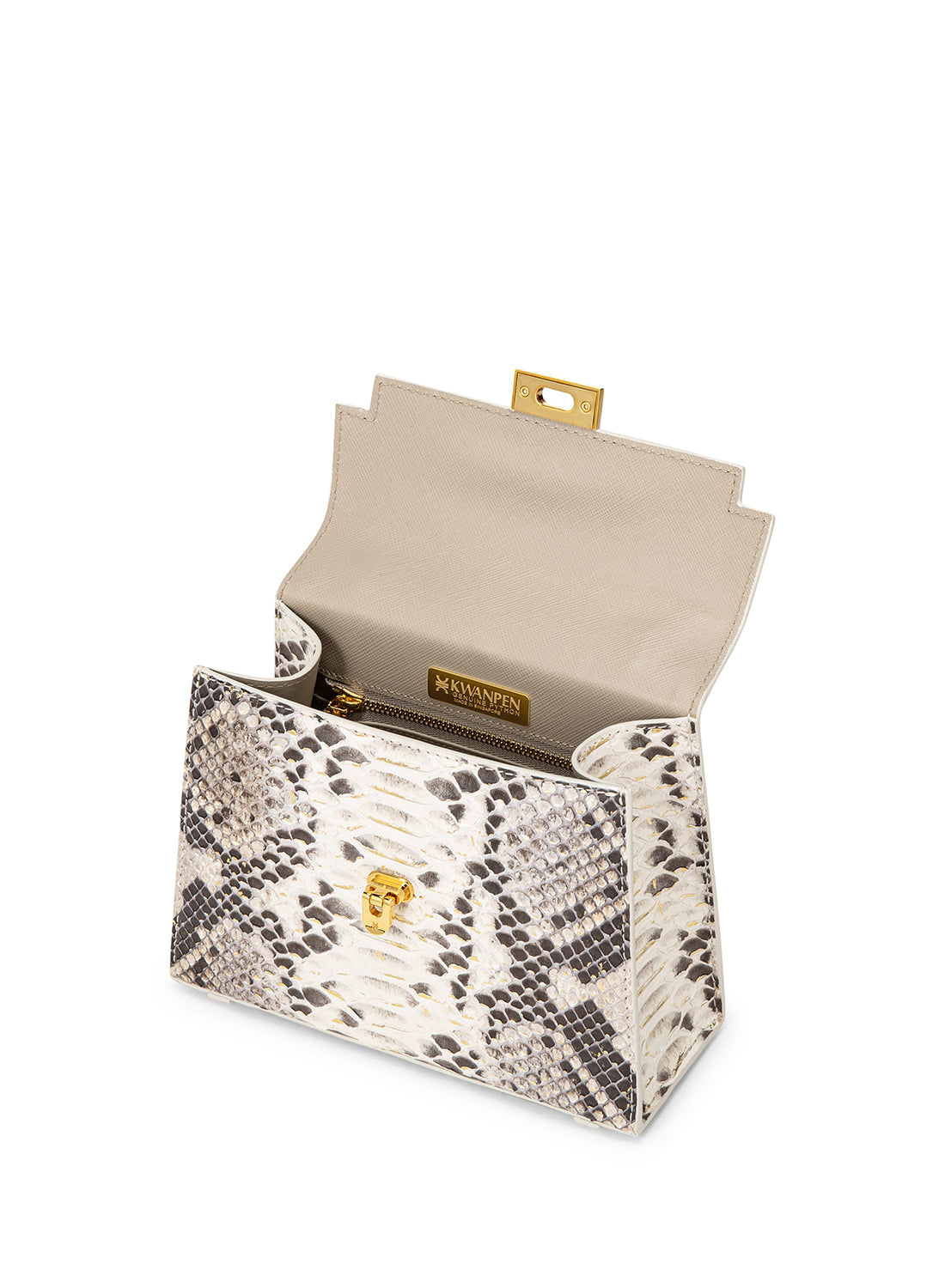 Orchidea Oro Crocodile Leather Top Handle Bag