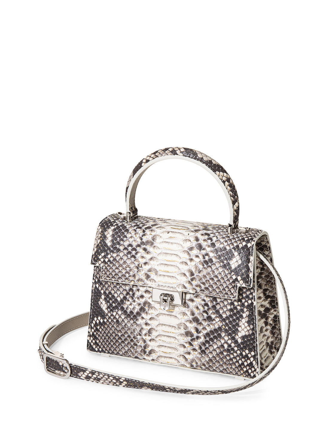 Orchidea Oro Crocodile Leather Top Handle Bag