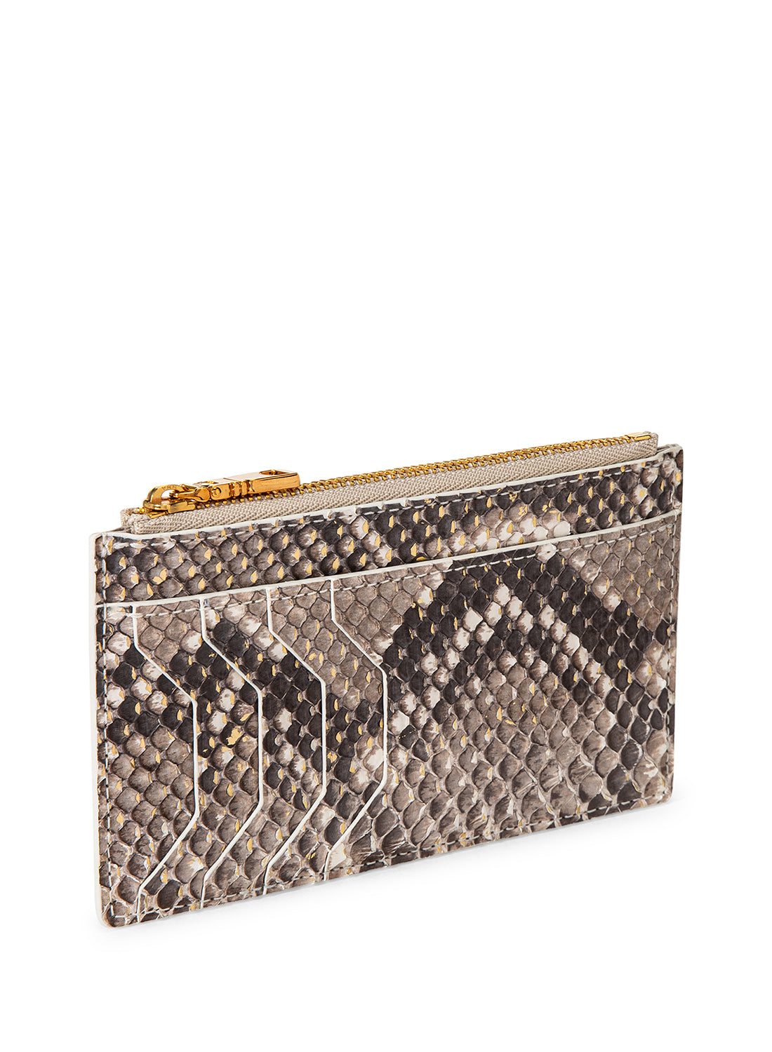Orchidea Oro Crocodile Leather Slim Short Wallet