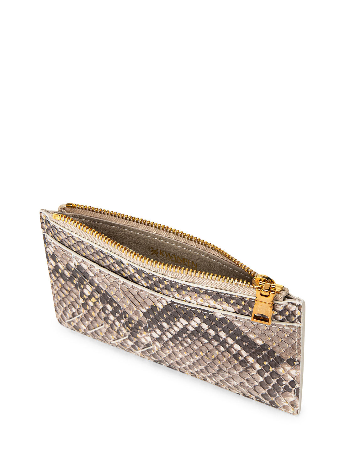 Orchidea Oro Crocodile Leather Slim Short Wallet