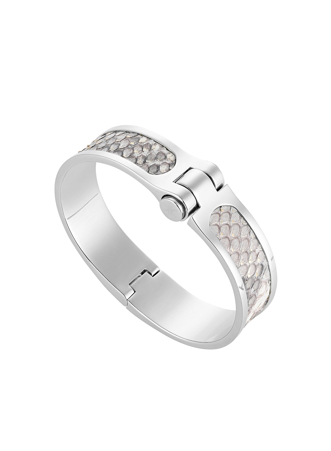 Orchidea Oro Crocodile Leather Bangle