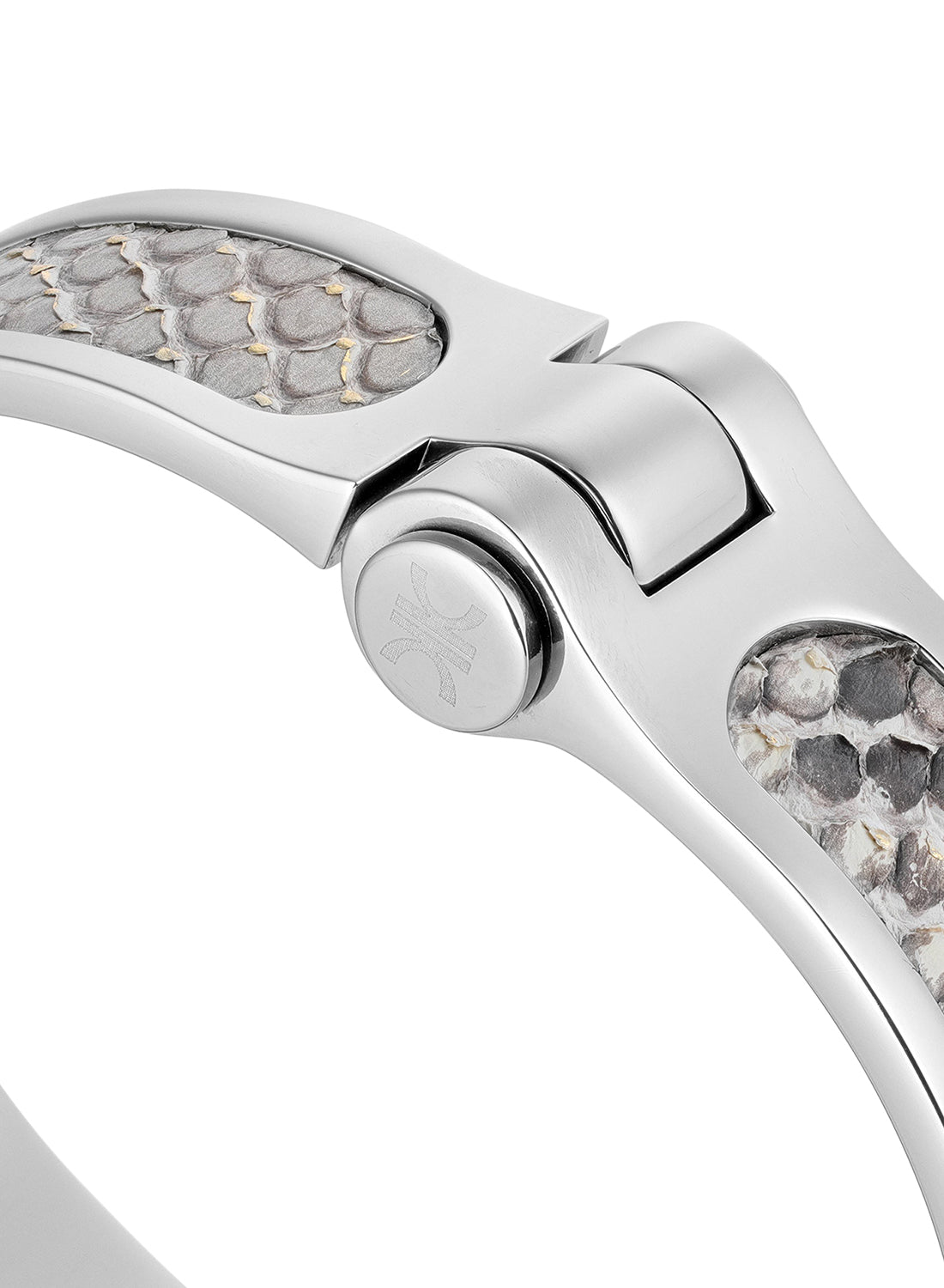 Orchidea Oro Crocodile Leather Bangle