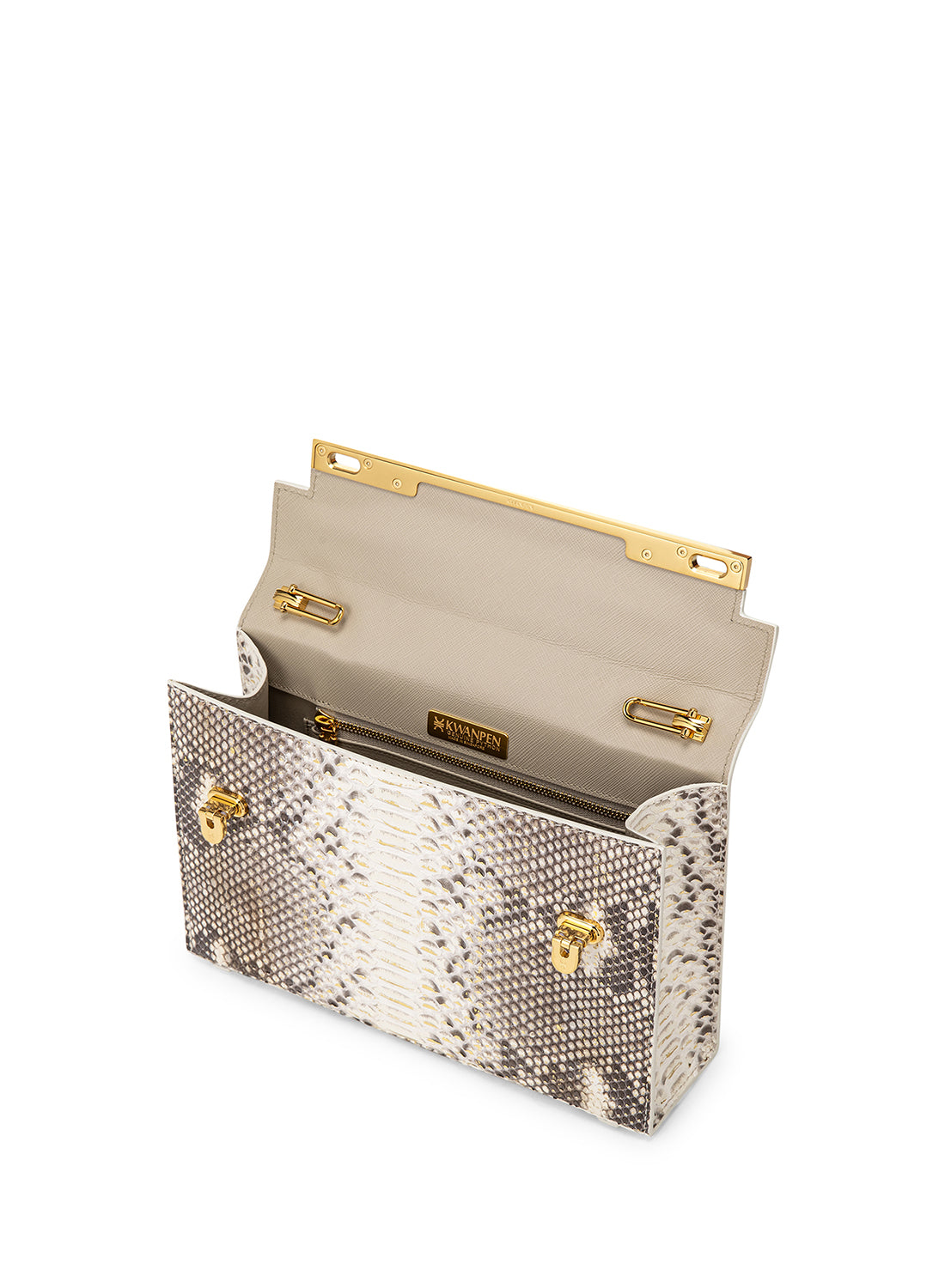 Orchidea Oro Crocodile Leather Clutch