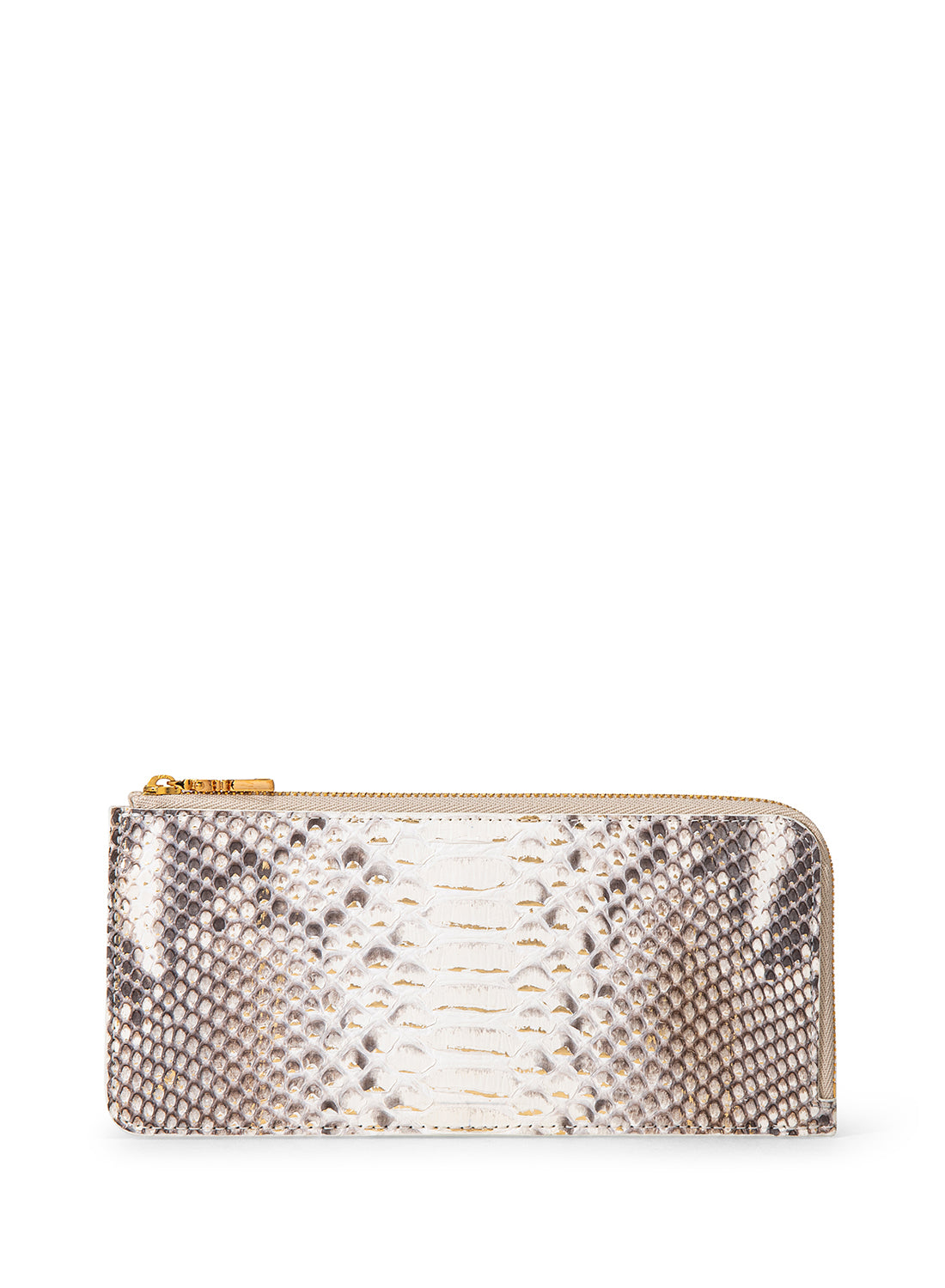 Orchidea Oro Crocodile Leather Slim Long Wallet