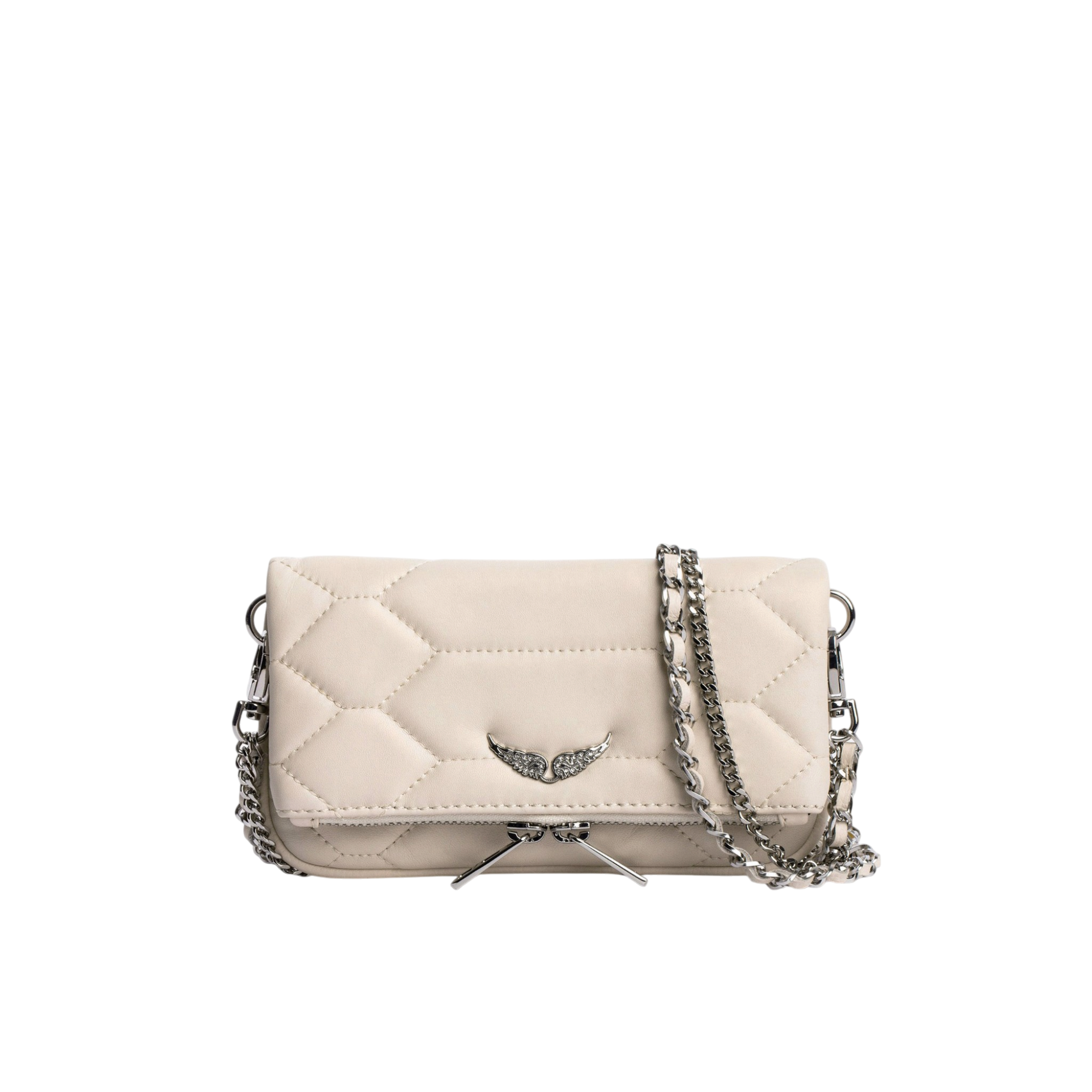 Rock Nano XL Mat Scale Quilted Leather Crossbody Bag - Flash