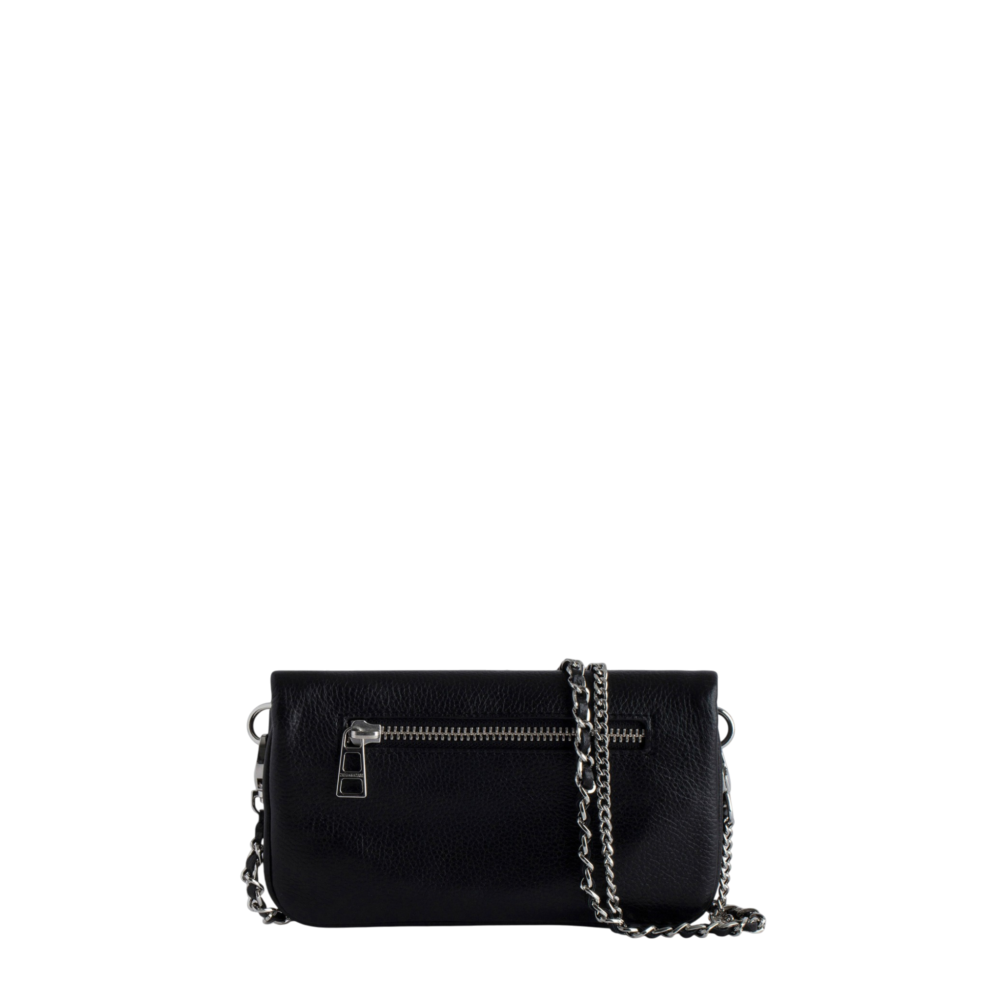 Rock Nano Grained Leather Mini Clutch - Black