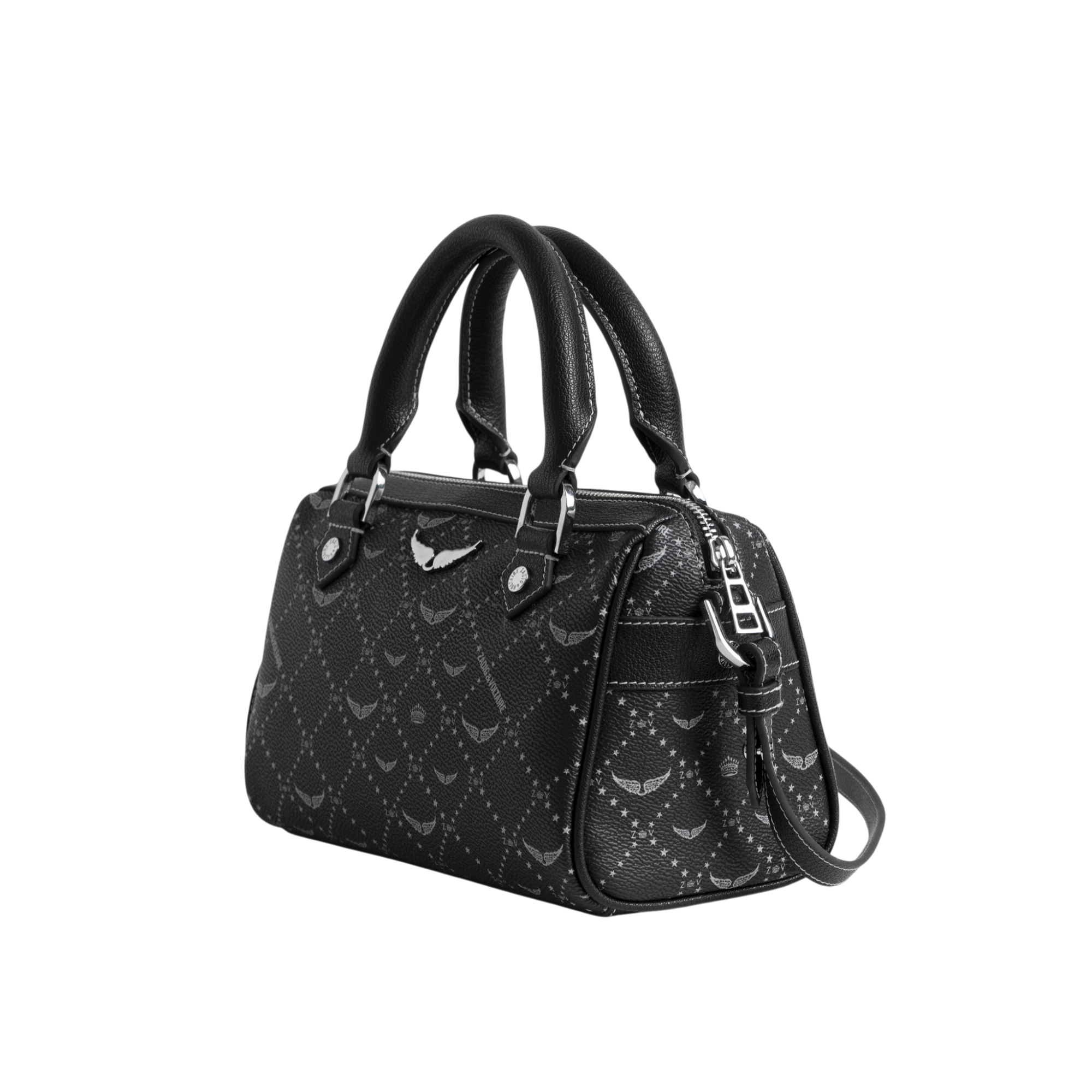 XS Sunny Vibe Monogram Coated-Canvas Crossbody Bag - Black