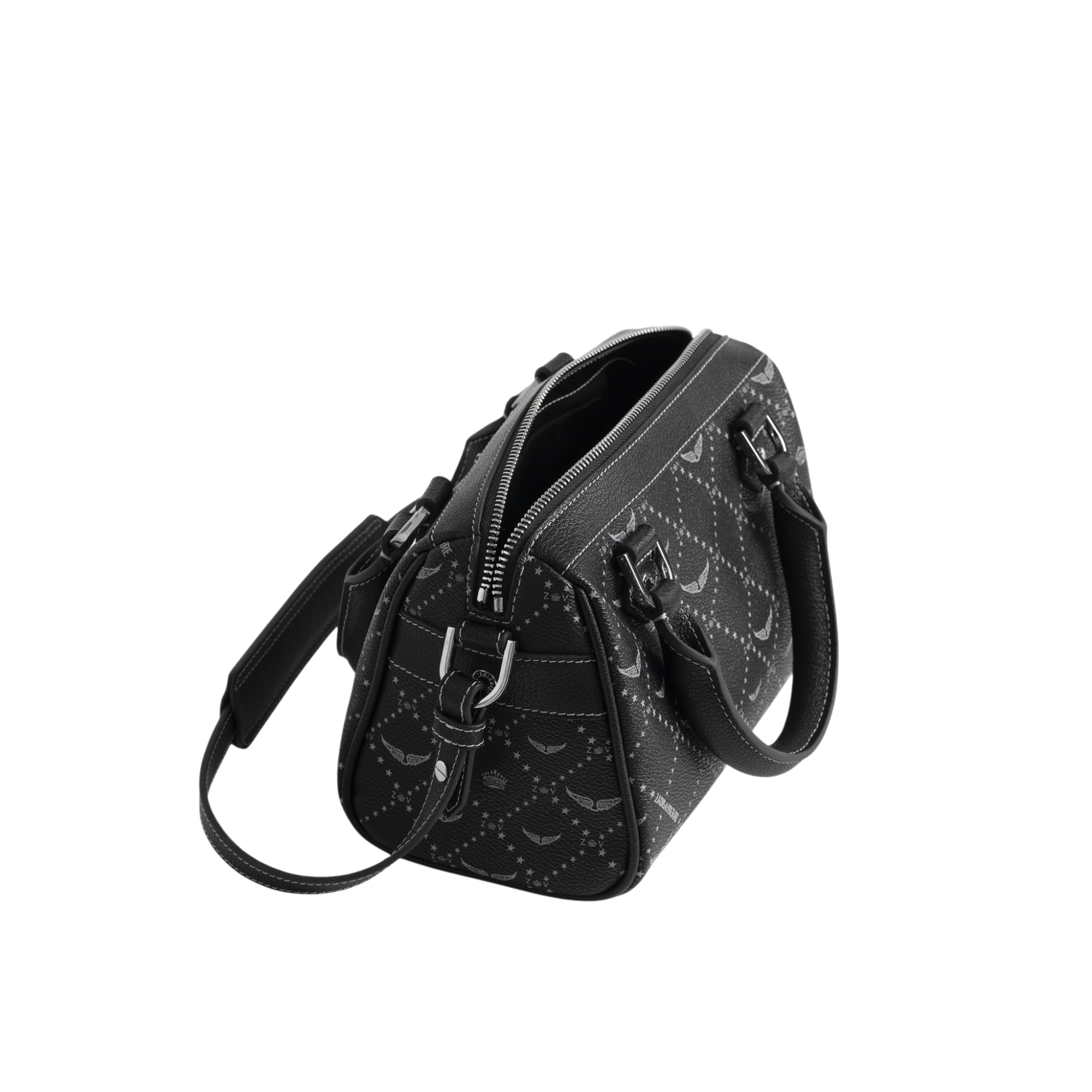 XS Sunny Vibe Monogram Coated-Canvas Crossbody Bag - Black