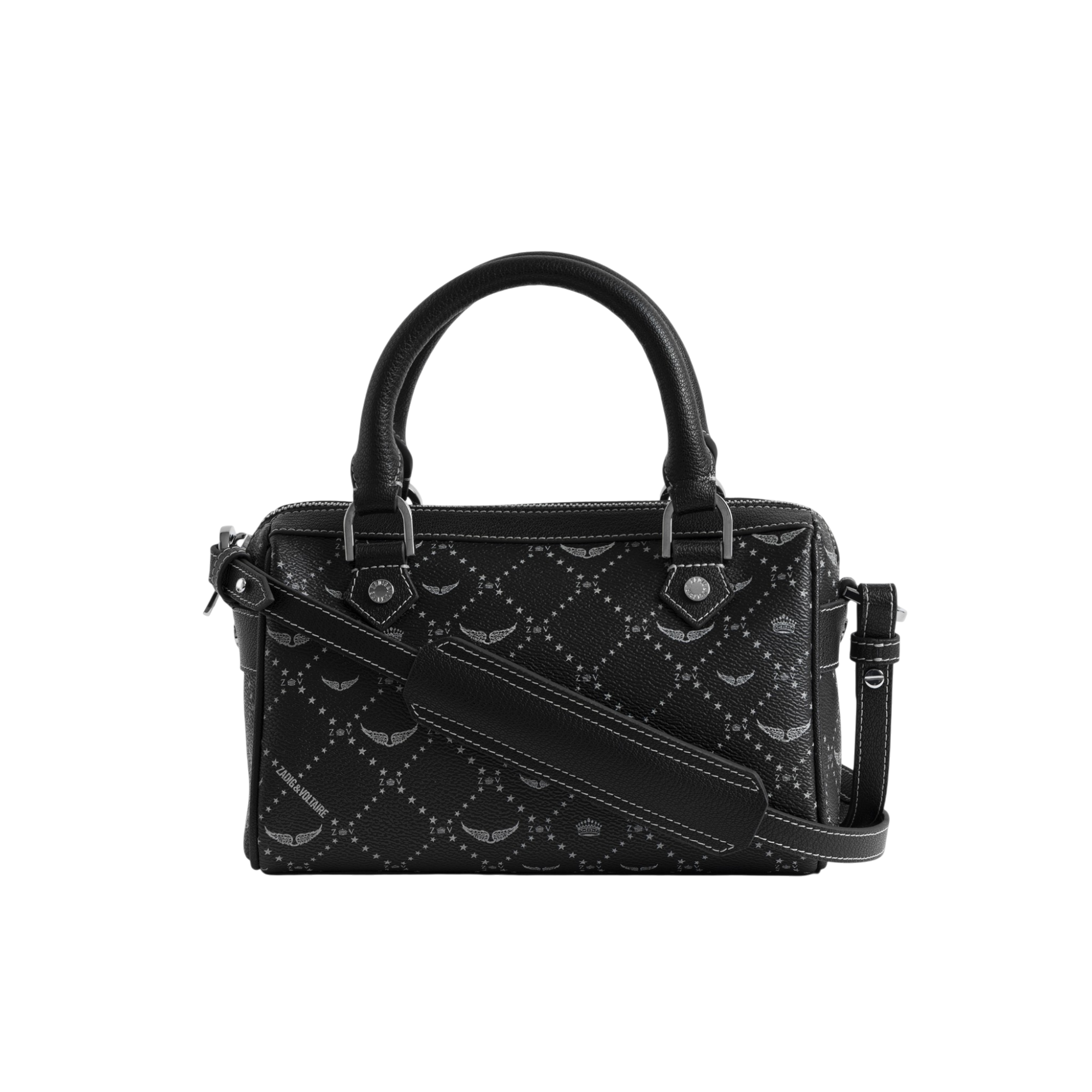 XS Sunny Vibe Monogram Coated-Canvas Crossbody Bag - Black