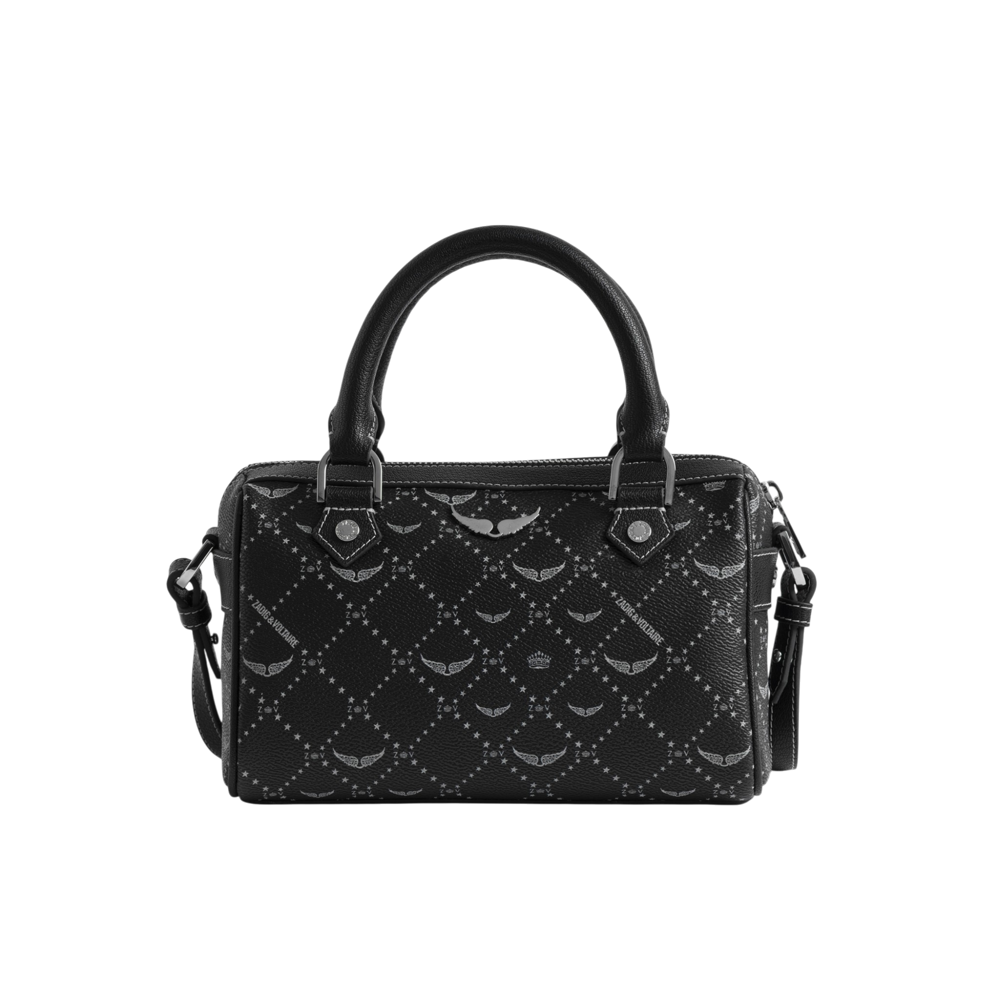 XS Sunny Vibe Monogram Coated-Canvas Crossbody Bag - Black