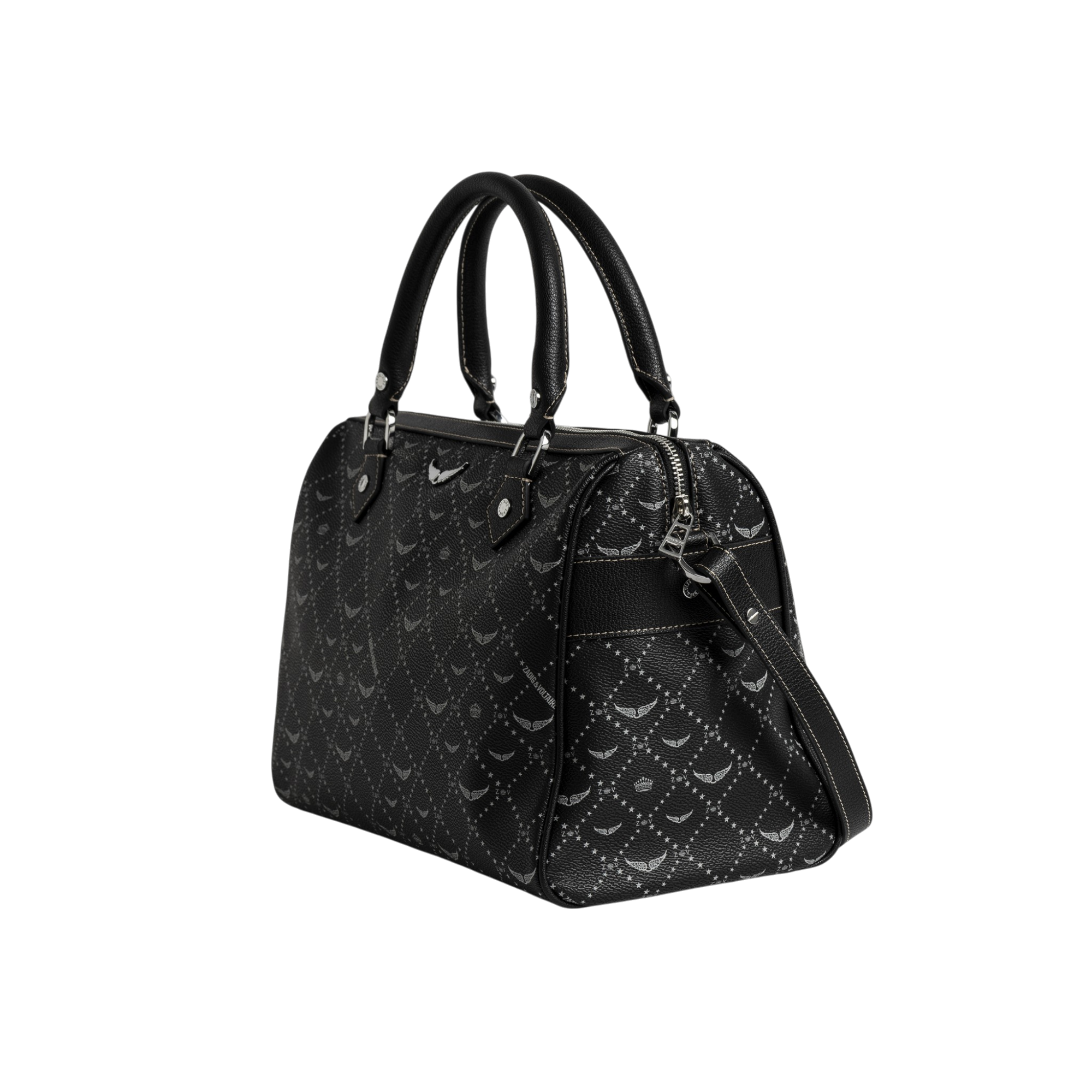 Sunny Vibe Medium Monogram Coated-Canvas Bag - Black