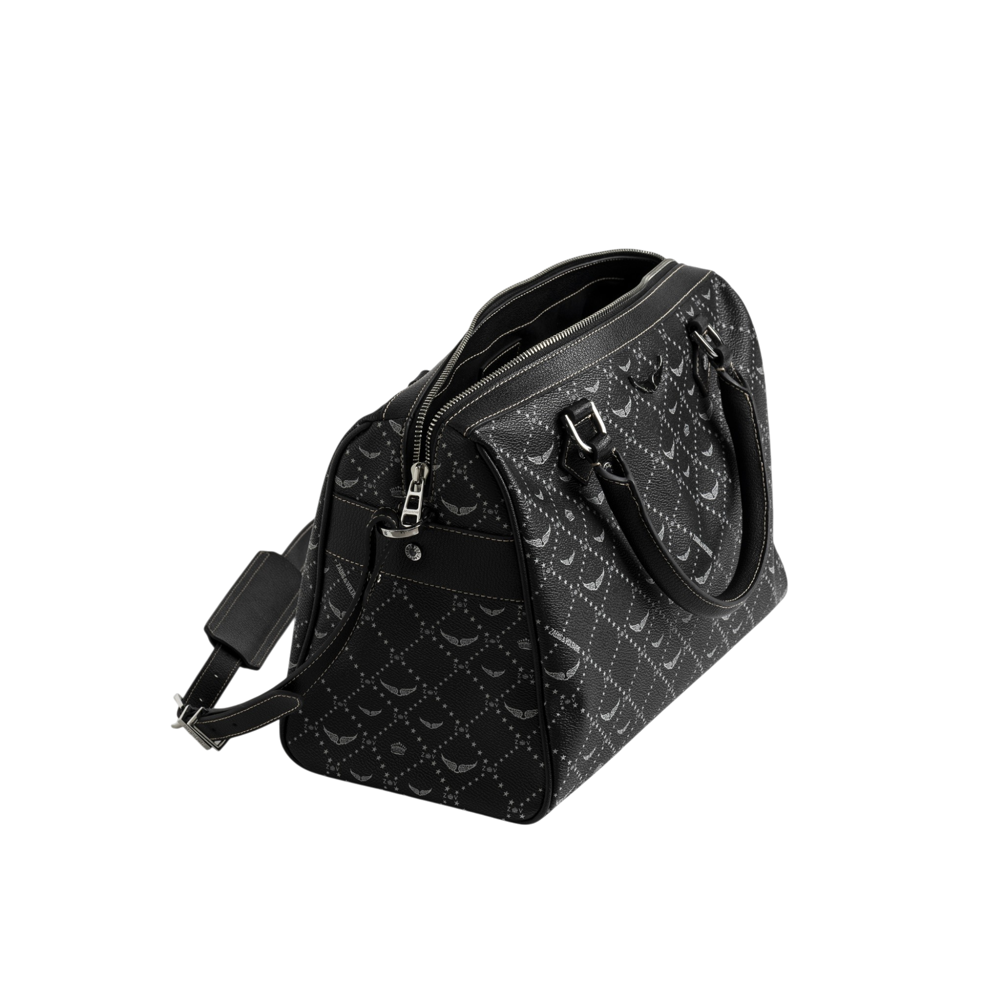 Sunny Vibe Medium Monogram Coated-Canvas Bag - Black
