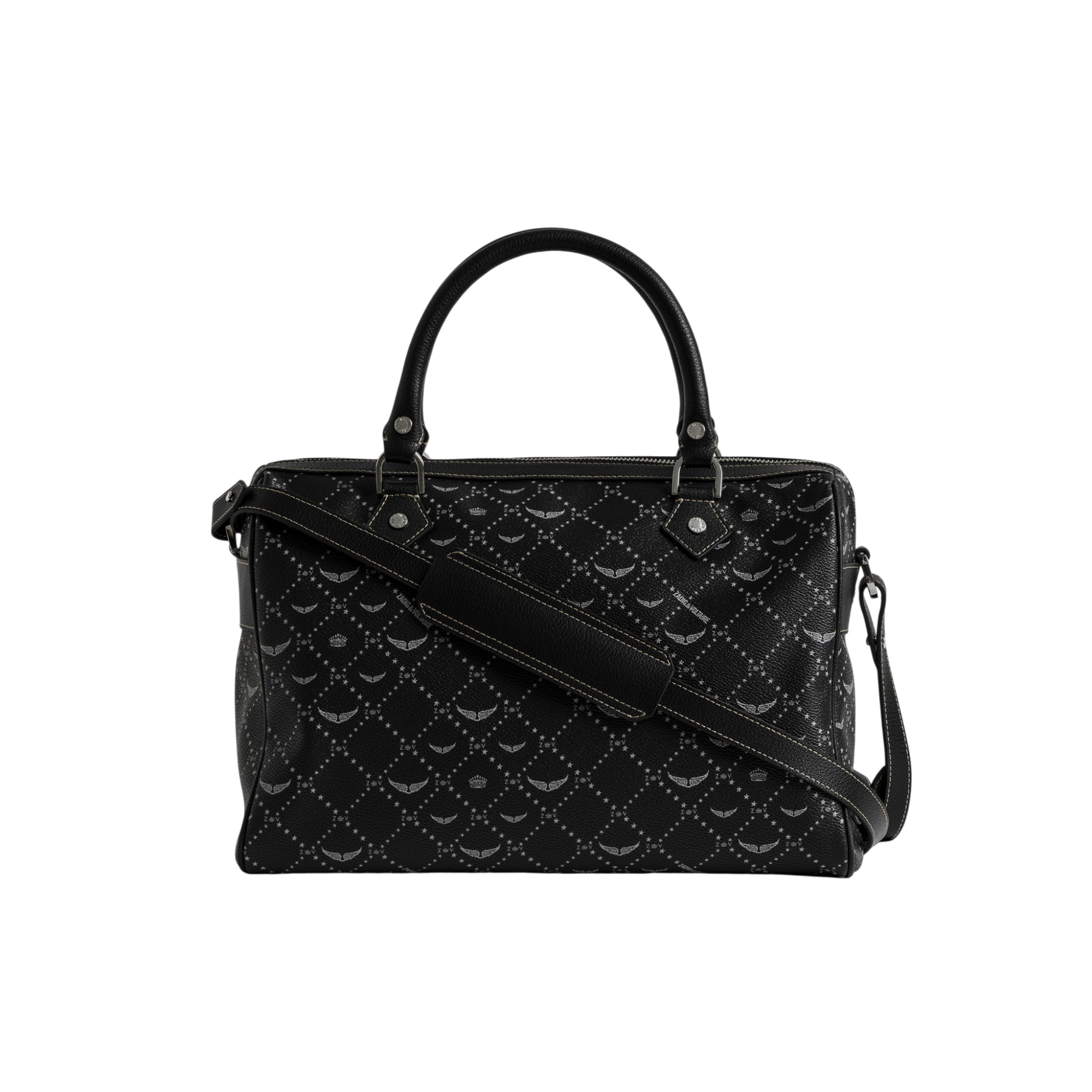 Sunny Vibe Medium Monogram Coated-Canvas Bag - Black