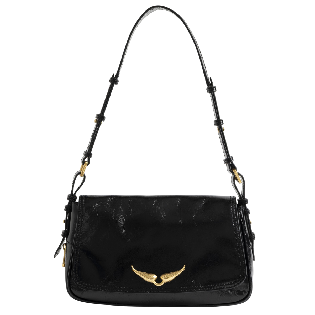 Le Zouzou Vintage Patent Leather Bag - Black