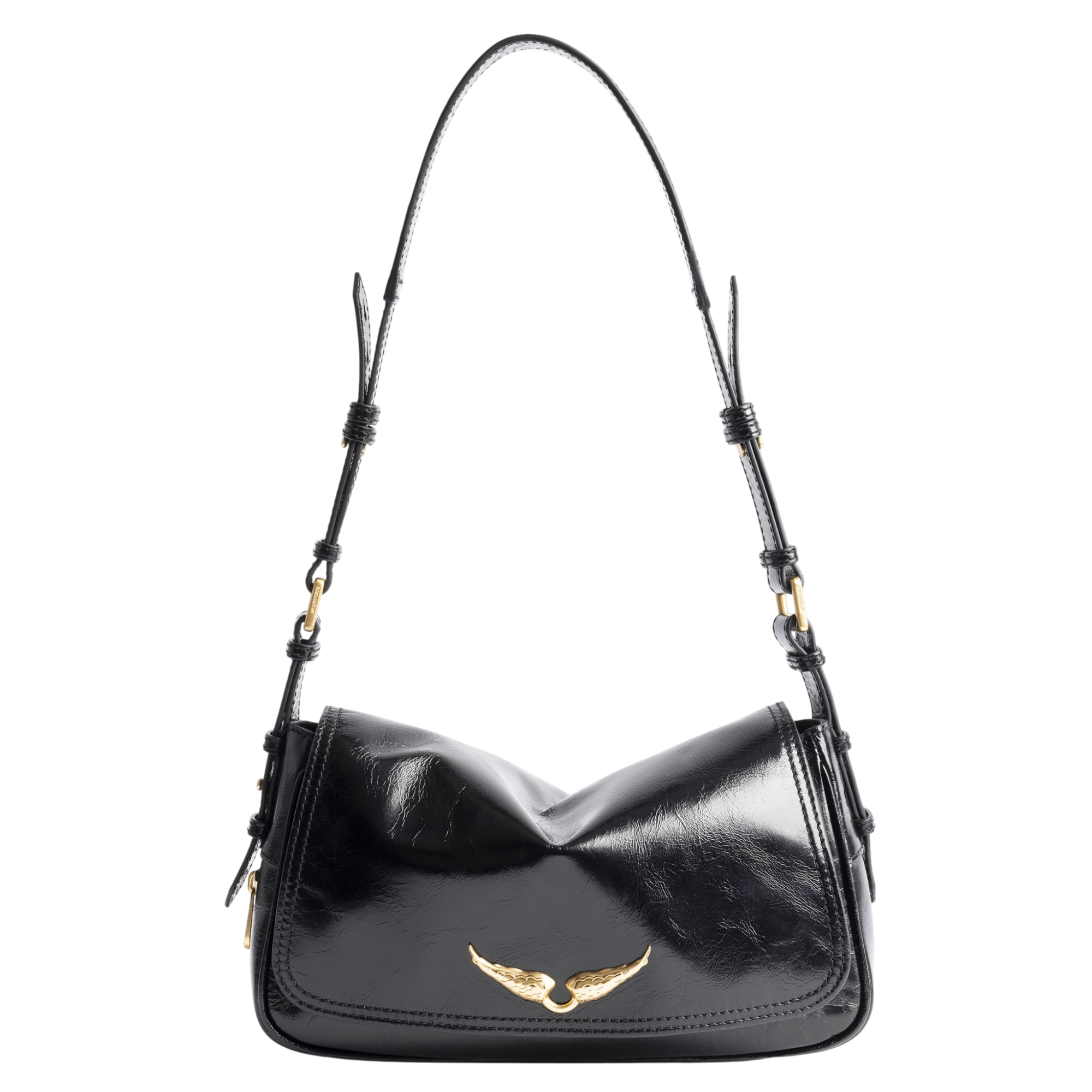 Le Zouzou Vintage Patent Leather Bag - Black