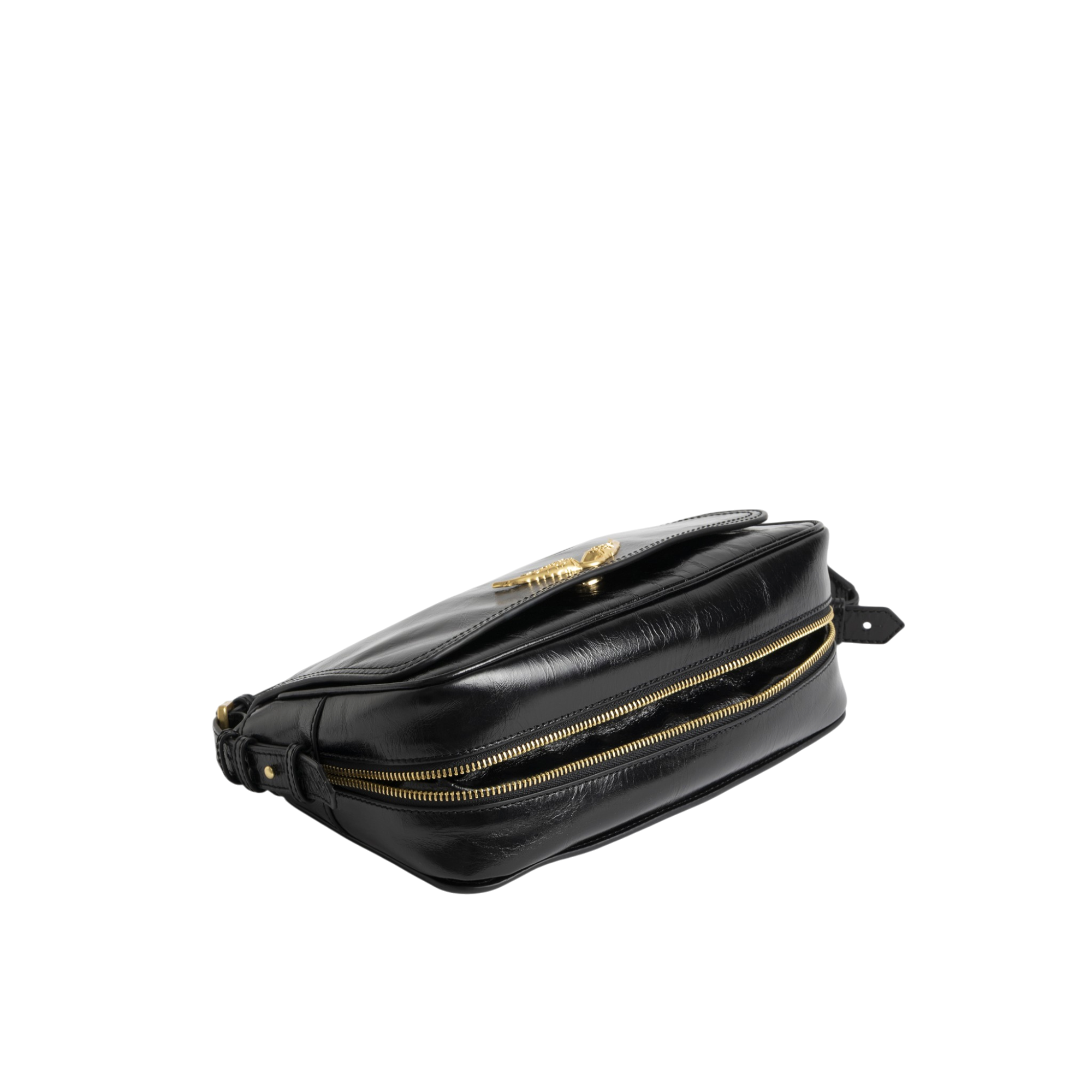 Le Zouzou Vintage Patent Leather Bag - Black