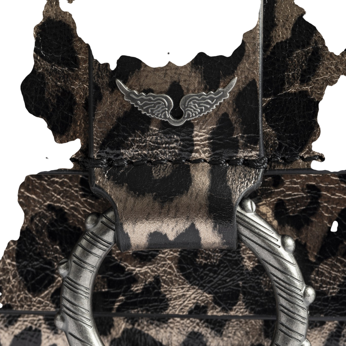 Kate Wallet Metal Leopard Mini Bag - Silver