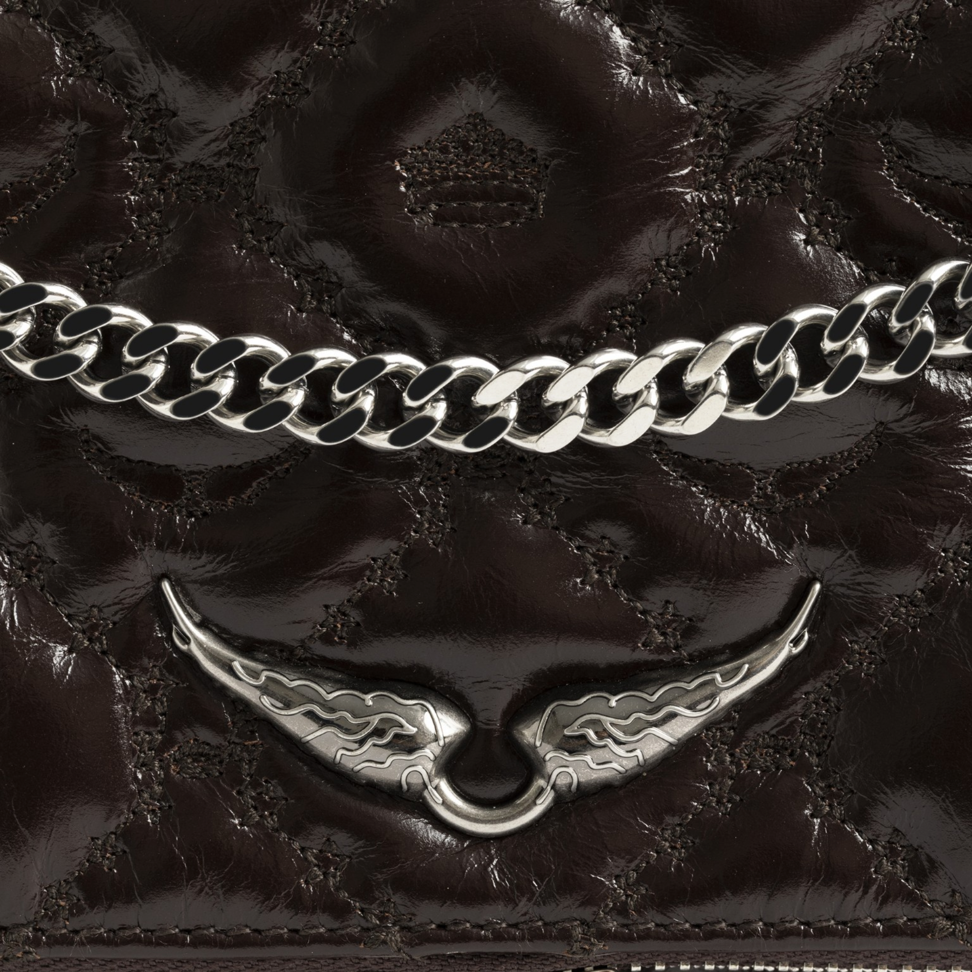 Rock II Vintage Monogram Leather Clutch - Brownie
