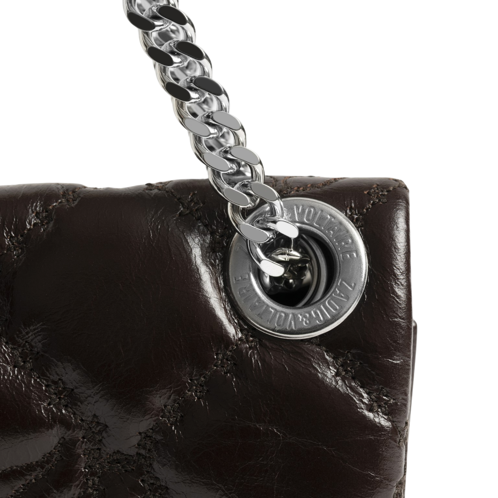 Rock II Vintage Monogram Leather Clutch - Brownie