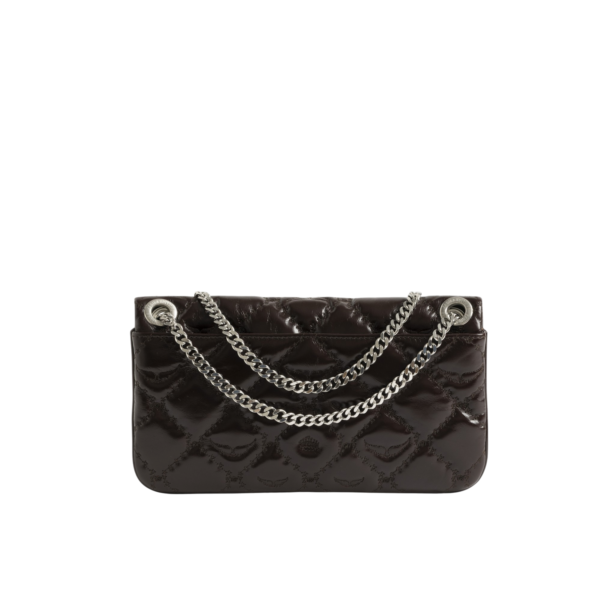 Rock II Vintage Monogram Leather Clutch - Brownie
