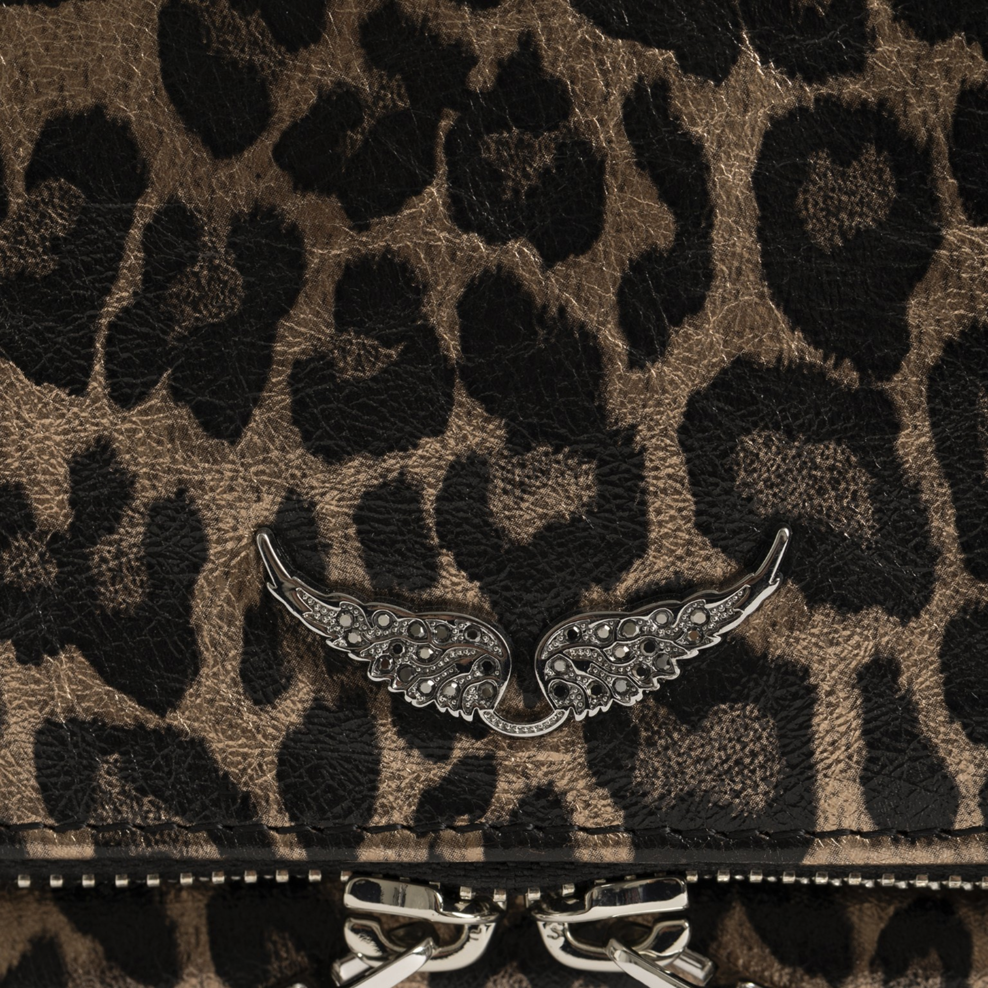 Rock Nano Metal Leopard Mini Clutch - Silver