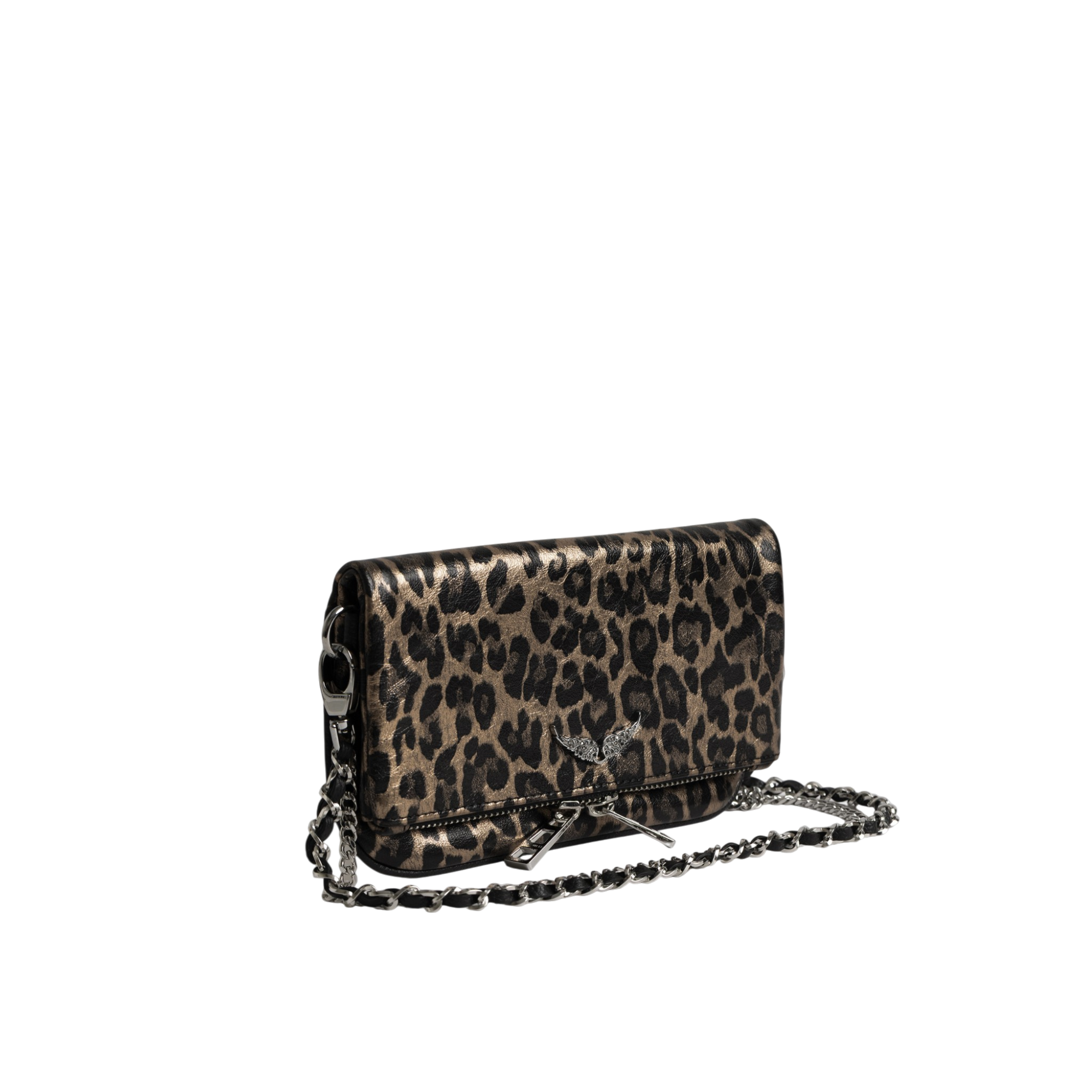 Rock Nano Metal Leopard Mini Clutch - Silver
