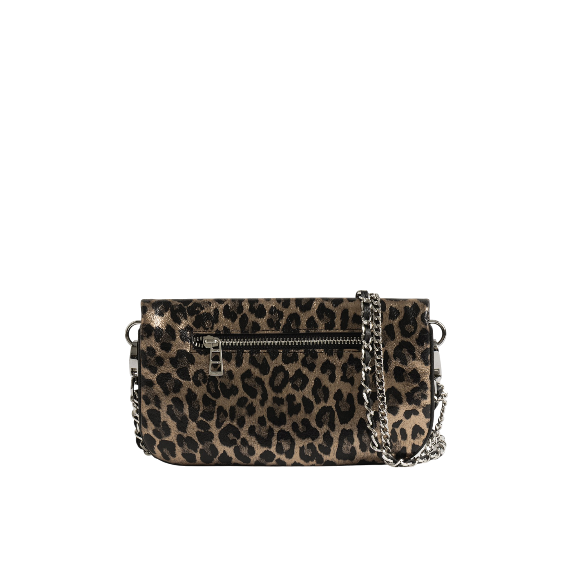 Rock Nano Metal Leopard Mini Clutch - Silver