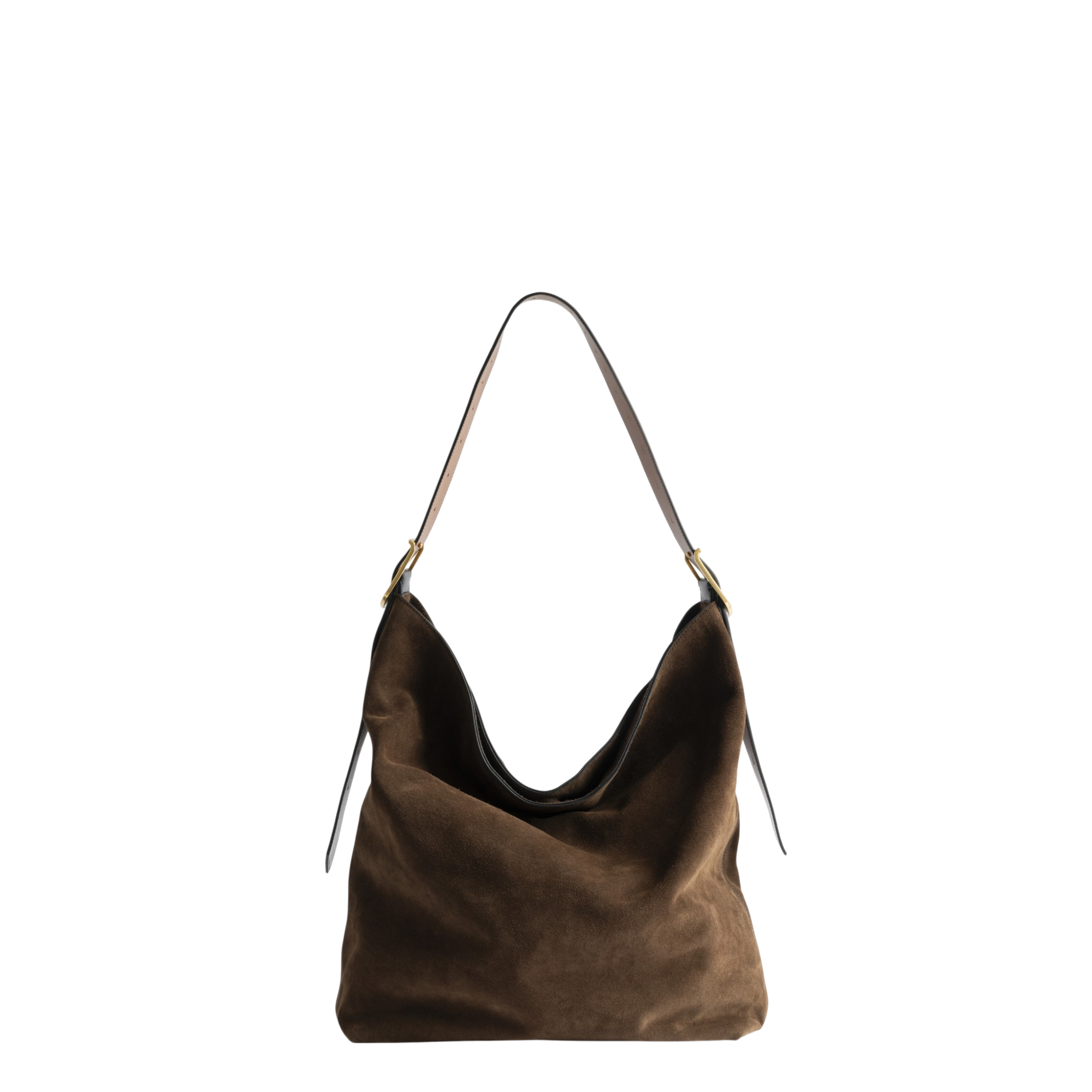 Jane Hobo XL Suede Leather Bag - Wood Brown