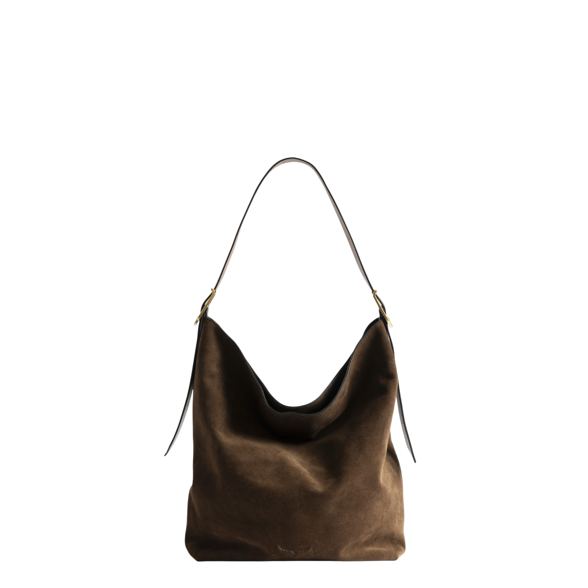 Jane Hobo XL Suede Leather Bag - Wood Brown