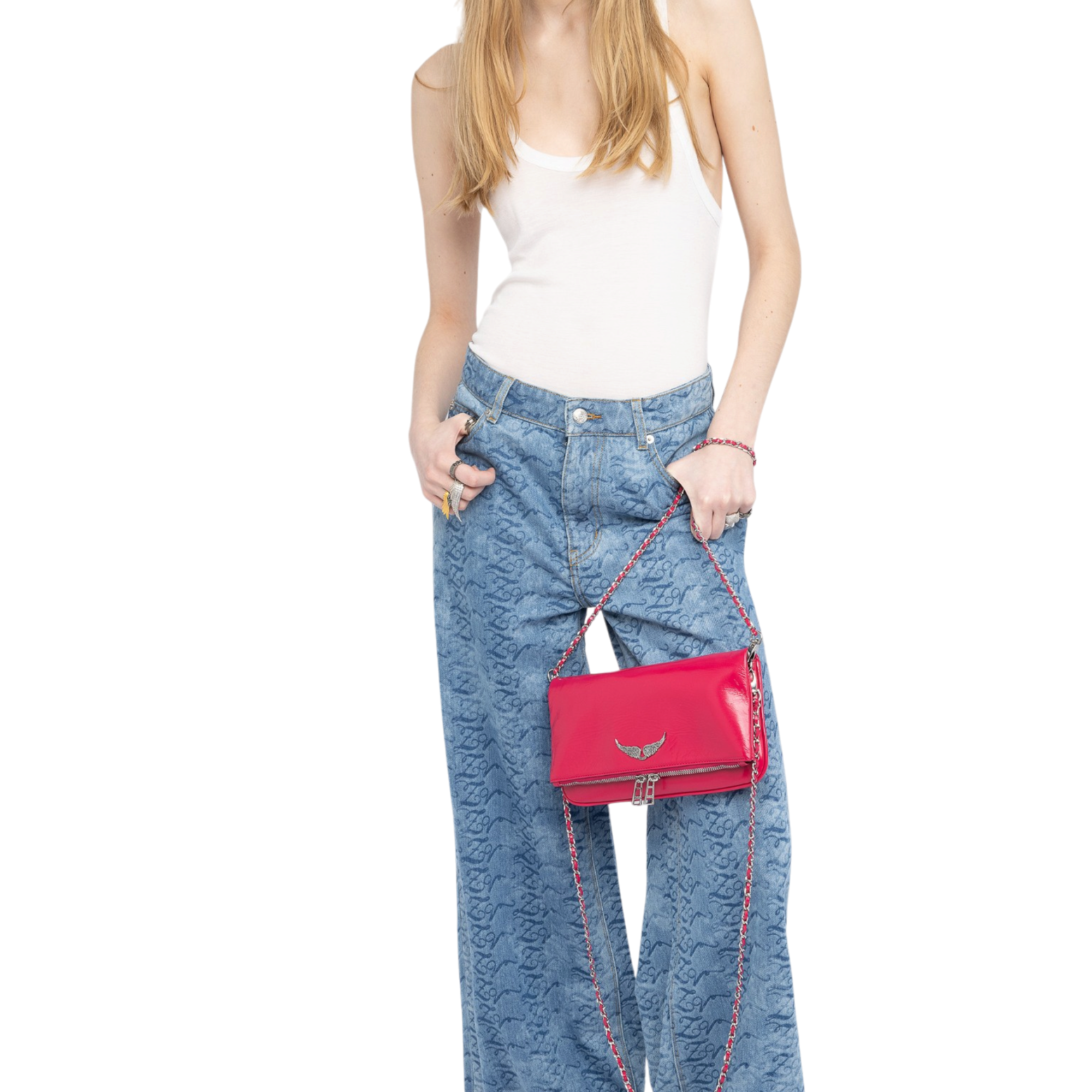 Rock Vintage Patent Leather Clutch - Podium