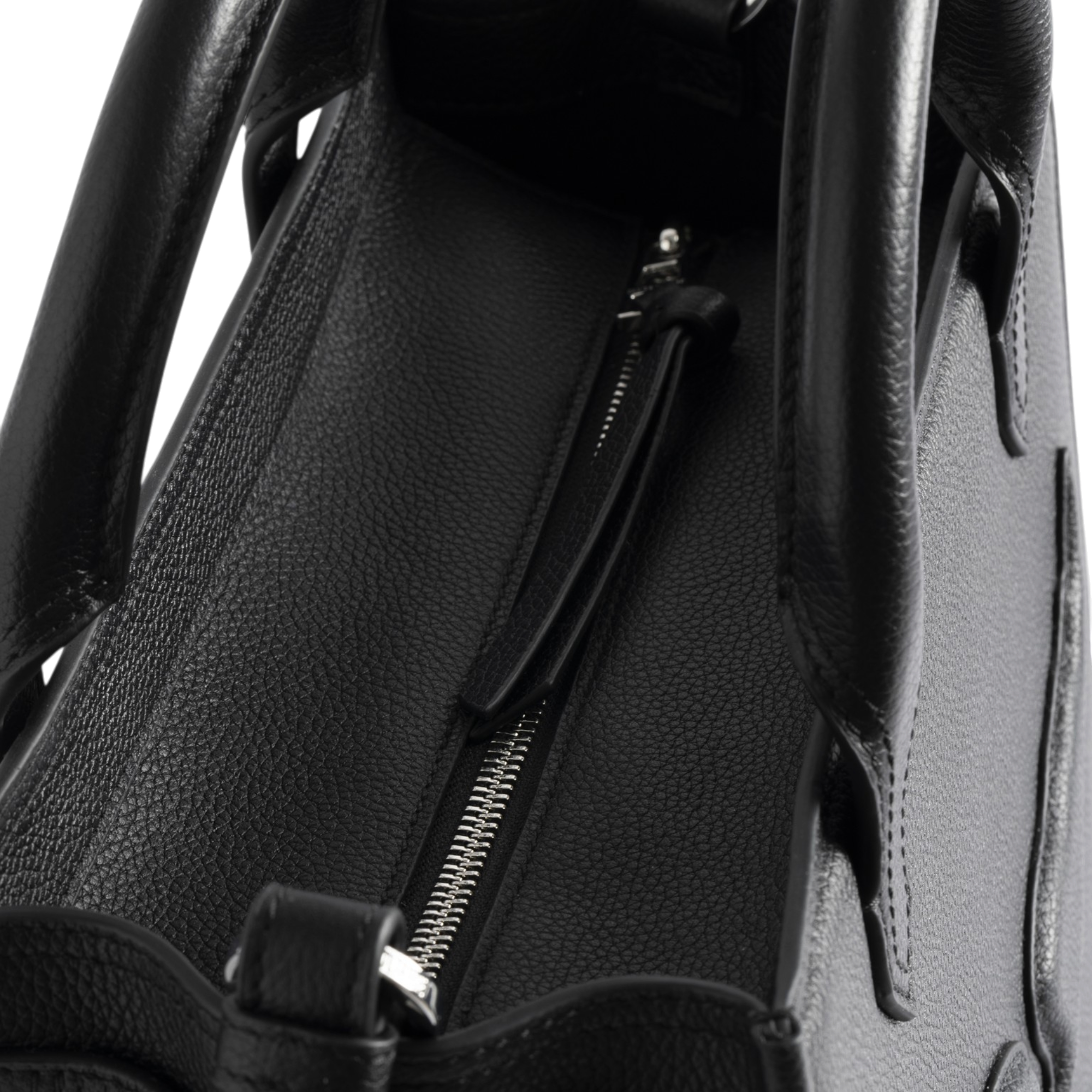 Angel Tote XS Grained Leather Bag - Black